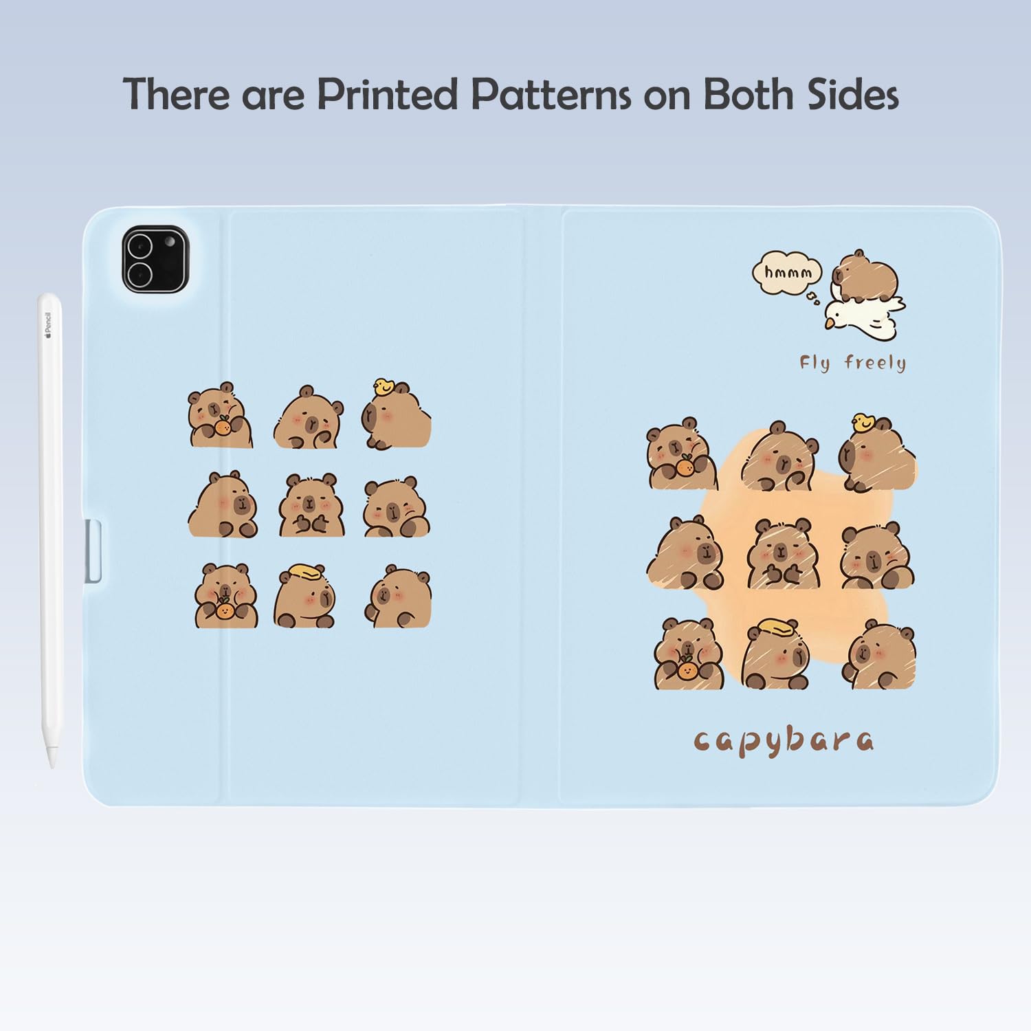 Foto 5 pulgar | Funda Para Ipad Luminousguard Cute Kawaii Capybara 10.9'' 2022 Azul - Venta Internacional.
