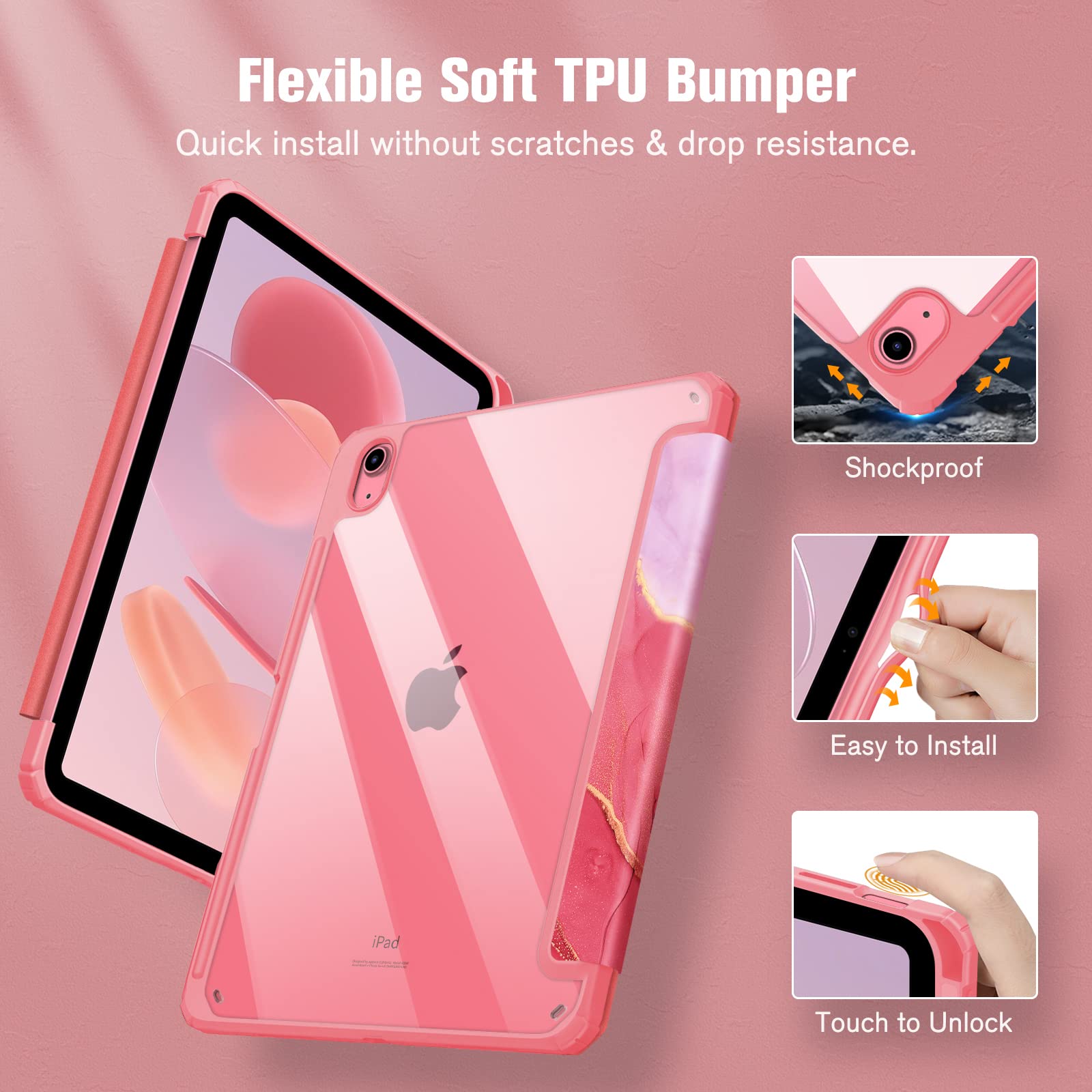 Foto 5 pulgar | Funda Fintie Hybrid Slim Para Ipad 11.ª Generación De 11 Pulgadas Con Soporte Para Lápices - Venta Internacional.