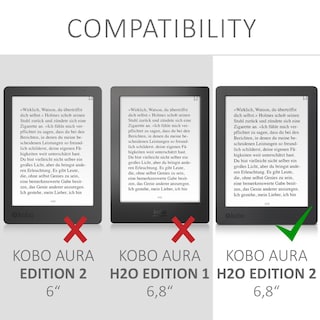 Foto 6 | Funda Kwmobile Compatible Con Kobo Aura H2o Edition 2 - Venta Internacional.