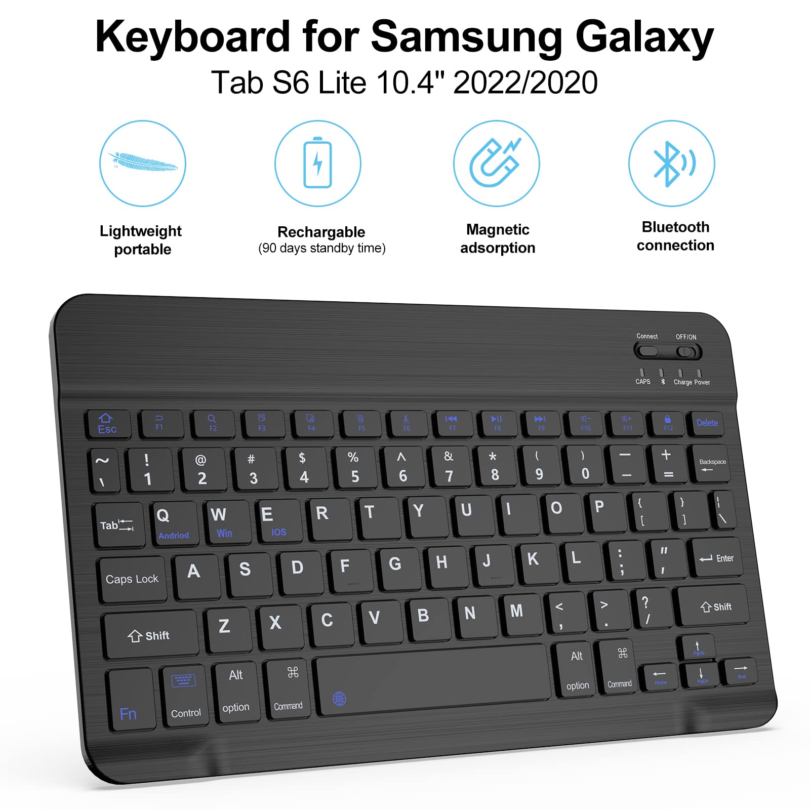 Foto 4 pulgar | Funda Con Teclado Para Samsung Galaxy Tab S6 Lite De 10,4 Pulgadas Con Soporte Para Lápices - Venta Internacional.