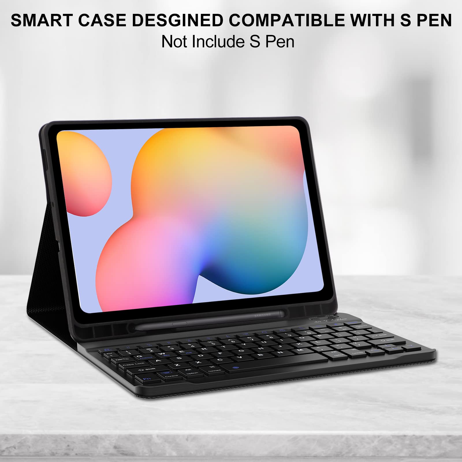 Foto 7 pulgar | Funda Con Teclado Para Samsung Galaxy Tab S6 Lite De 10,4 Pulgadas Con Soporte Para Lápices - Venta Internacional.