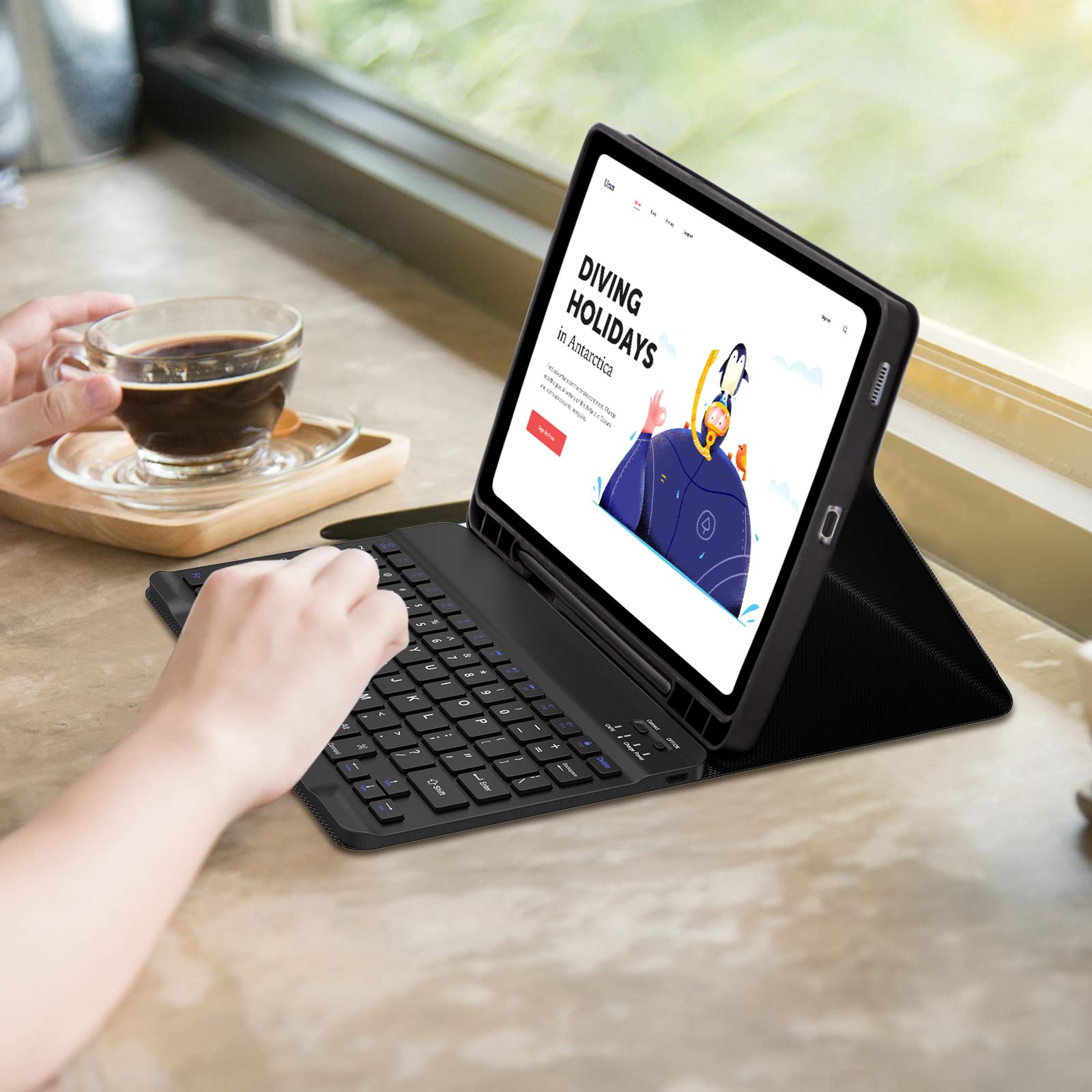 Foto 8 pulgar | Funda Con Teclado Para Samsung Galaxy Tab S6 Lite De 10,4 Pulgadas Con Soporte Para Lápices - Venta Internacional.