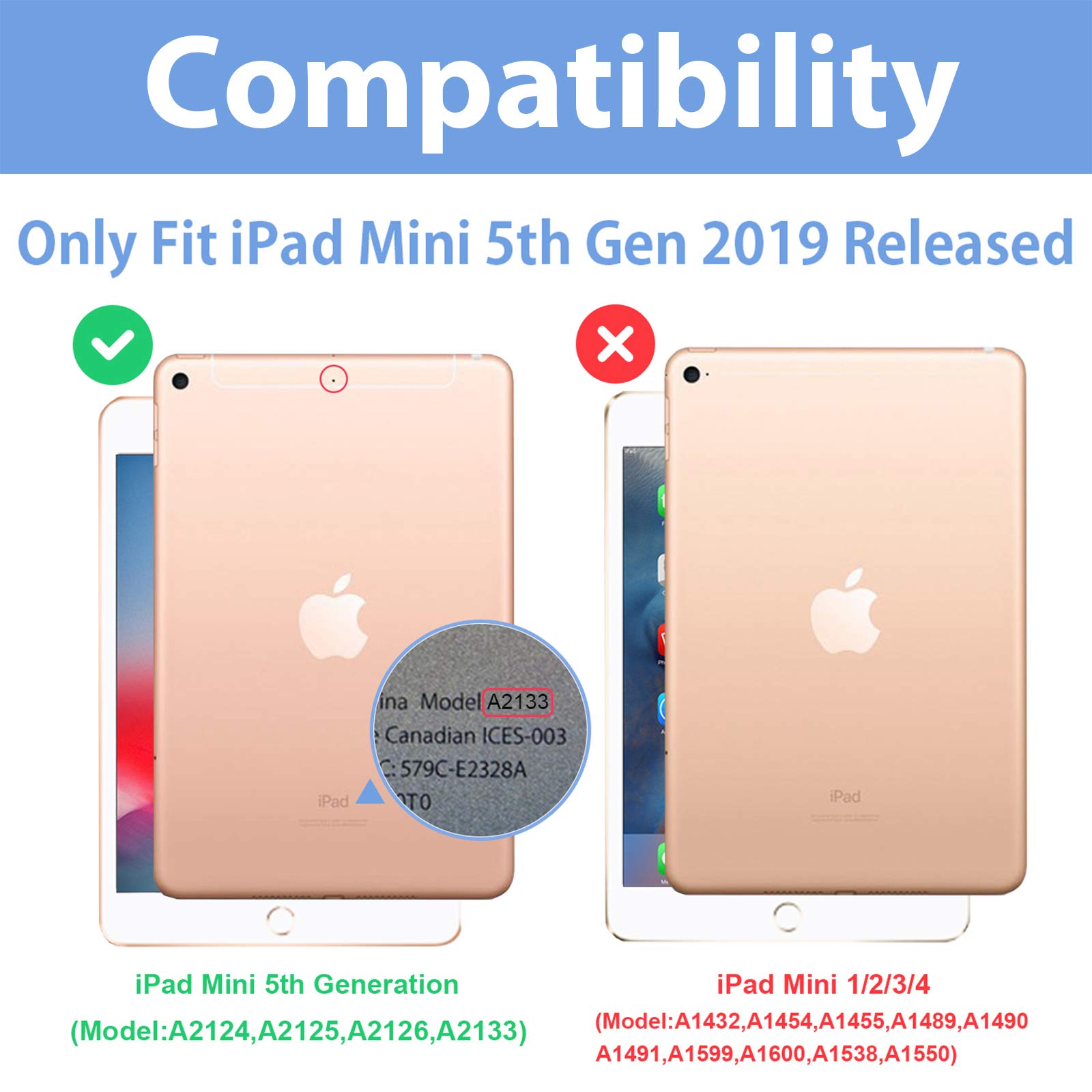 Foto 3 pulgar | Funda Procase Smart Para Ipad Mini 5 2019 De 7.9 Pulgadas, Color Azul Marino - Venta Internacional.