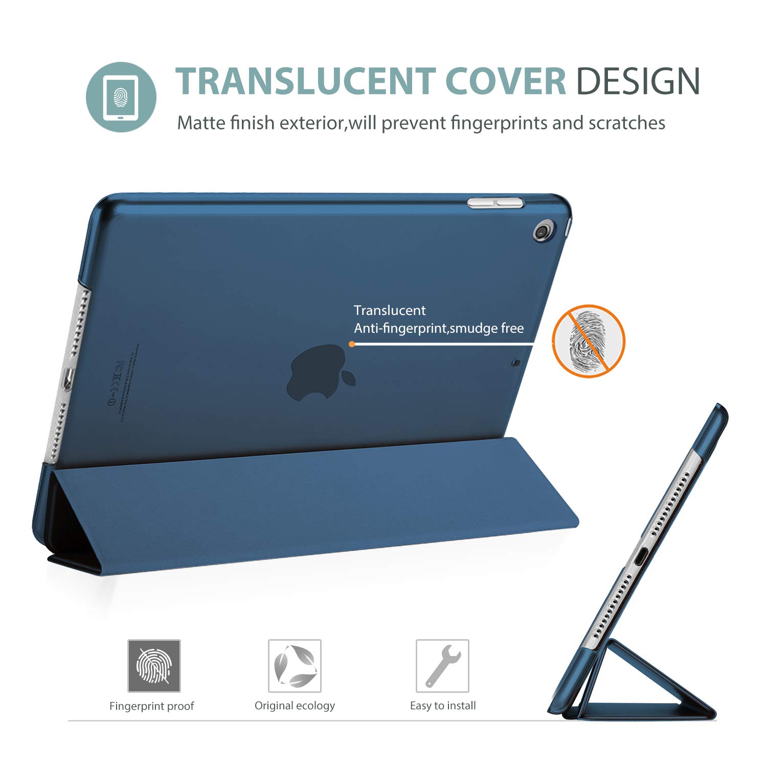 Foto 5 pulgar | Funda Procase Smart Para Ipad Mini 5 2019 De 7.9 Pulgadas, Color Azul Marino - Venta Internacional.