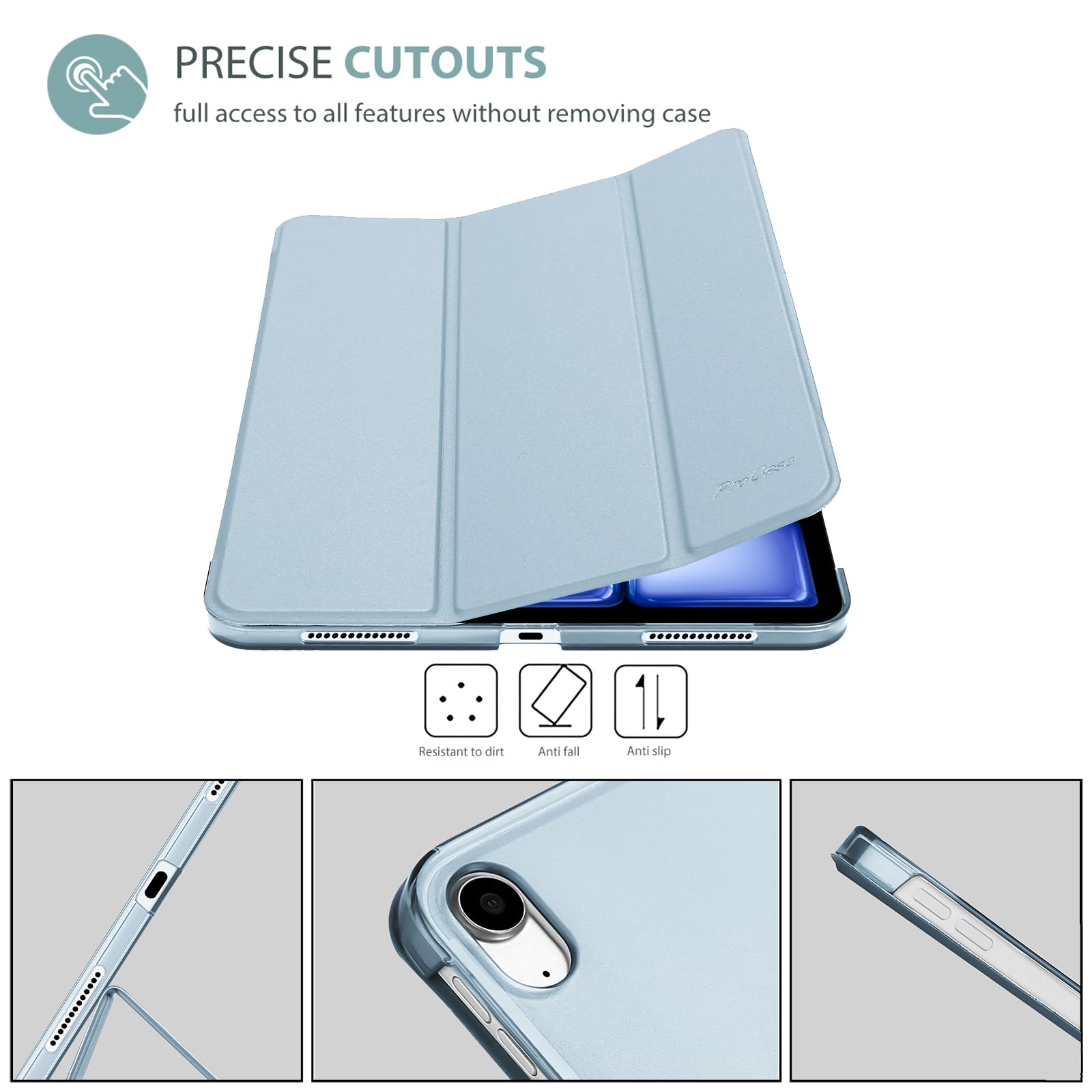 Foto 7 pulgar | Smart Case Procase Para Ipad Air De 11 Pulgadas 2025/2024/10,9 Pulgadas - Venta Internacional.