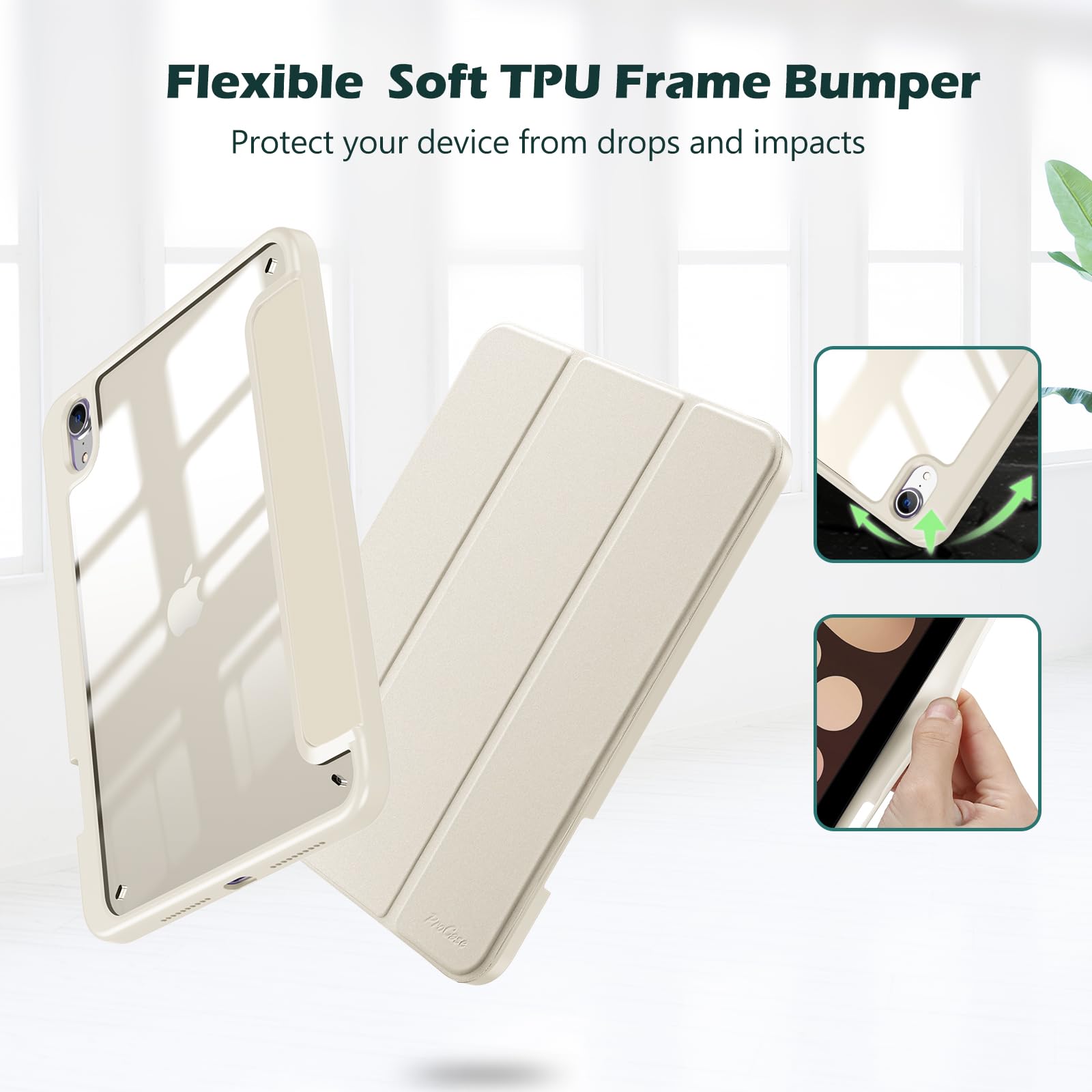 Foto 4 pulgar | Funda Inteligente Para Ipad Mini De 7.ª Y 6.ª Generación Con Soporte Para Lápices - Venta Internacional.