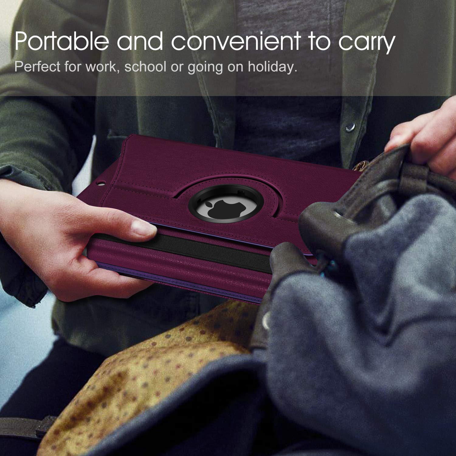 Foto 7 | Funda Giratoria Fintie Para Ipad De 9ª  8ª Y 7ª Generación De 10 2 Pulgadas  Color Morado - Venta Internacional.