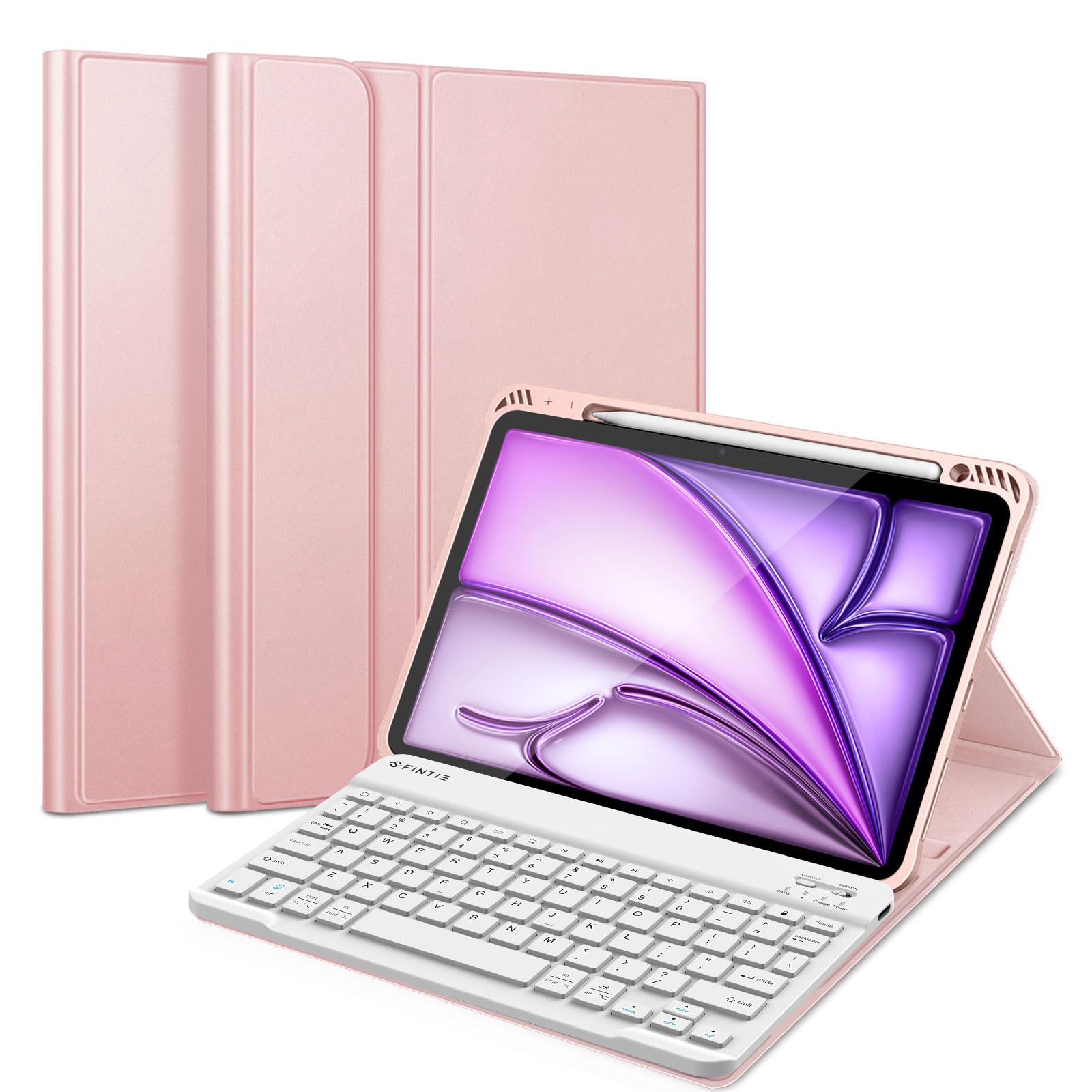 Foto 2 pulgar | Funda Con Teclado Fintie Para Ipad Air De 11 Pulgadas M2 (2024)  Color Dorado Rosa - Venta Internacional.