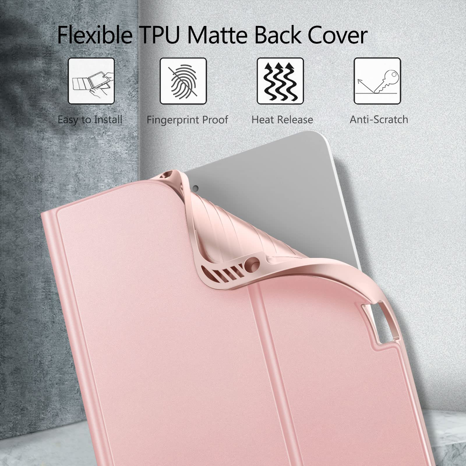Foto 7 pulgar | Funda Con Teclado Fintie Para Ipad Air De 11 Pulgadas M2 (2024)  Color Dorado Rosa - Venta Internacional.