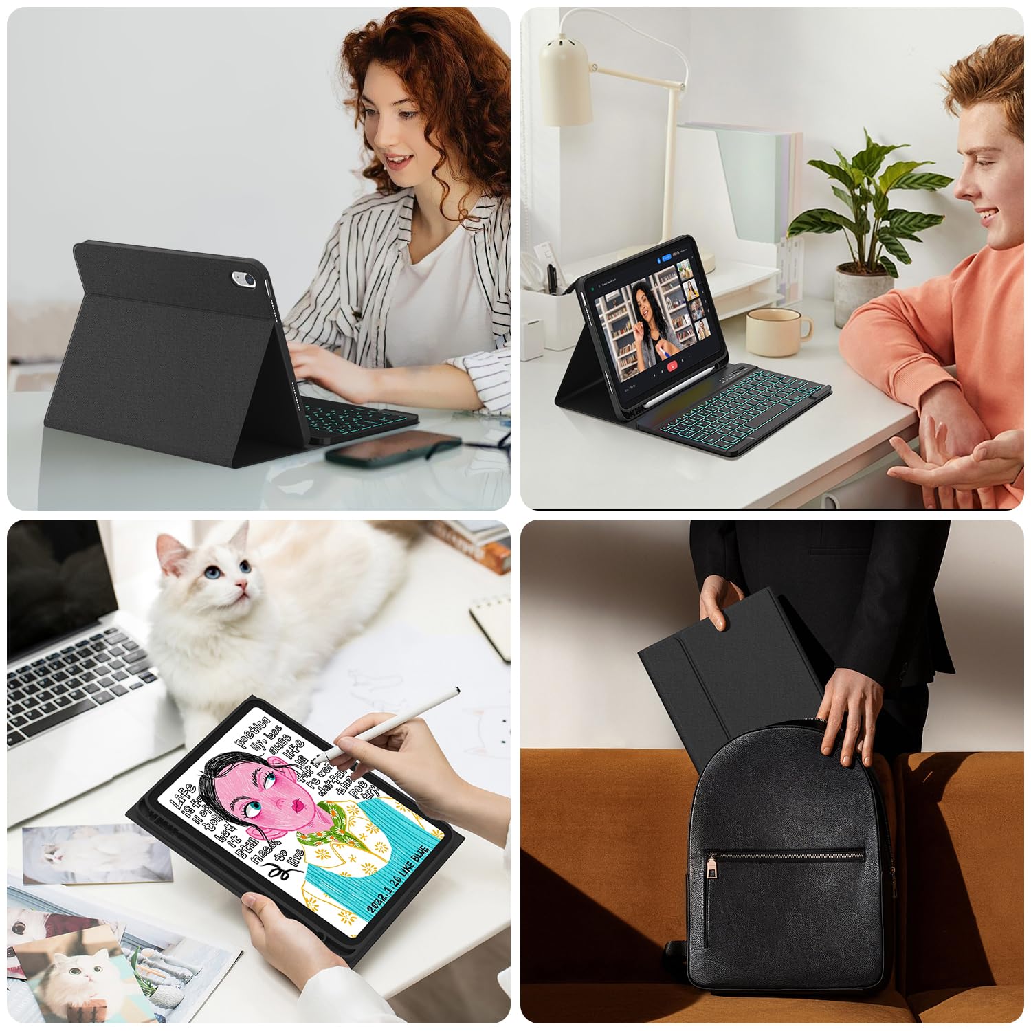 Foto 8 pulgar | Funda Con Teclado Fuwang Para Ipad A16 De 11 Pulgadas Y 10 De 10 9 Pulgadas - Venta Internacional.