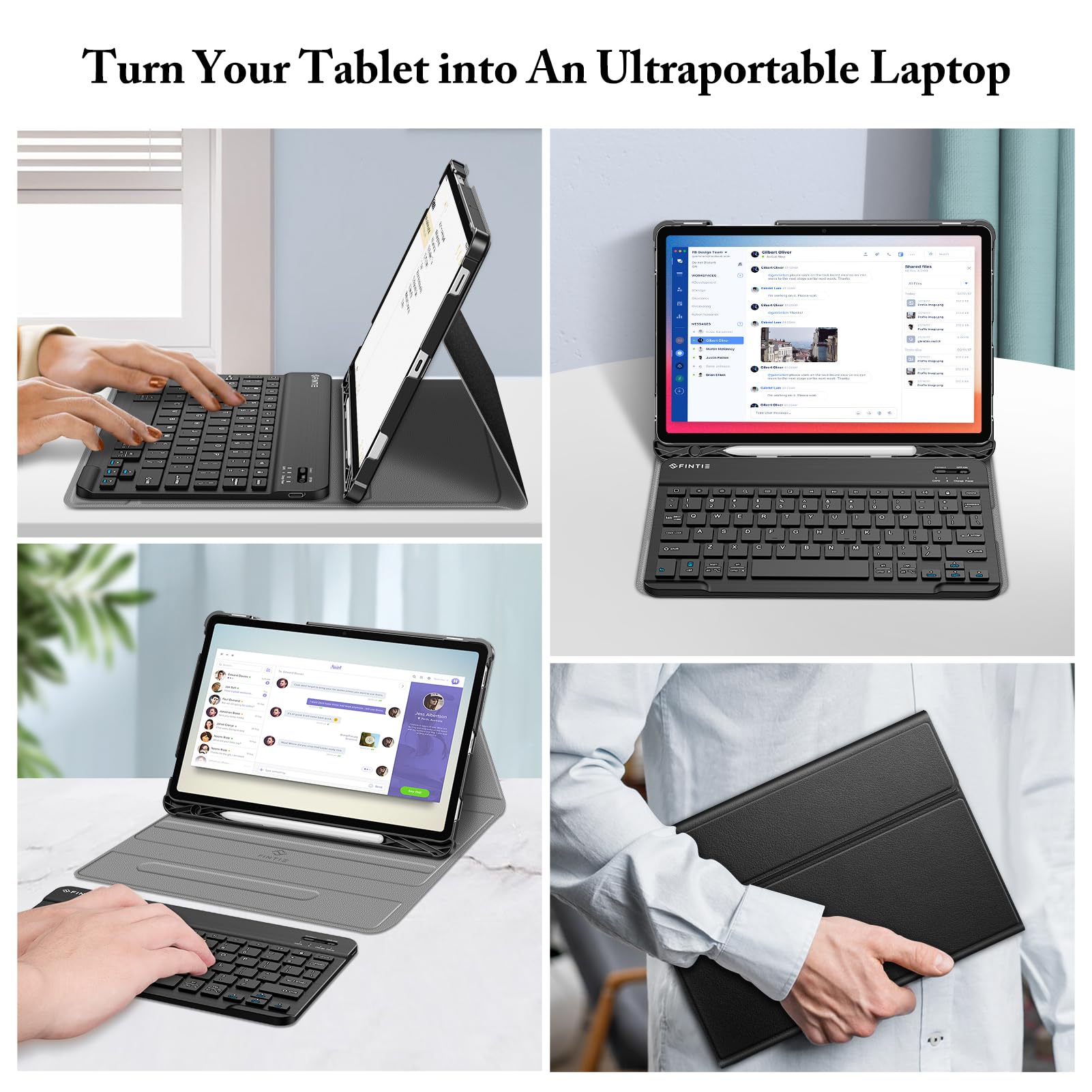 Foto 8 pulgar | Funda De Teclado Fintie Para Samsung Galaxy Tab S10 Fe/s9 Fe 5g - Venta Internacional.