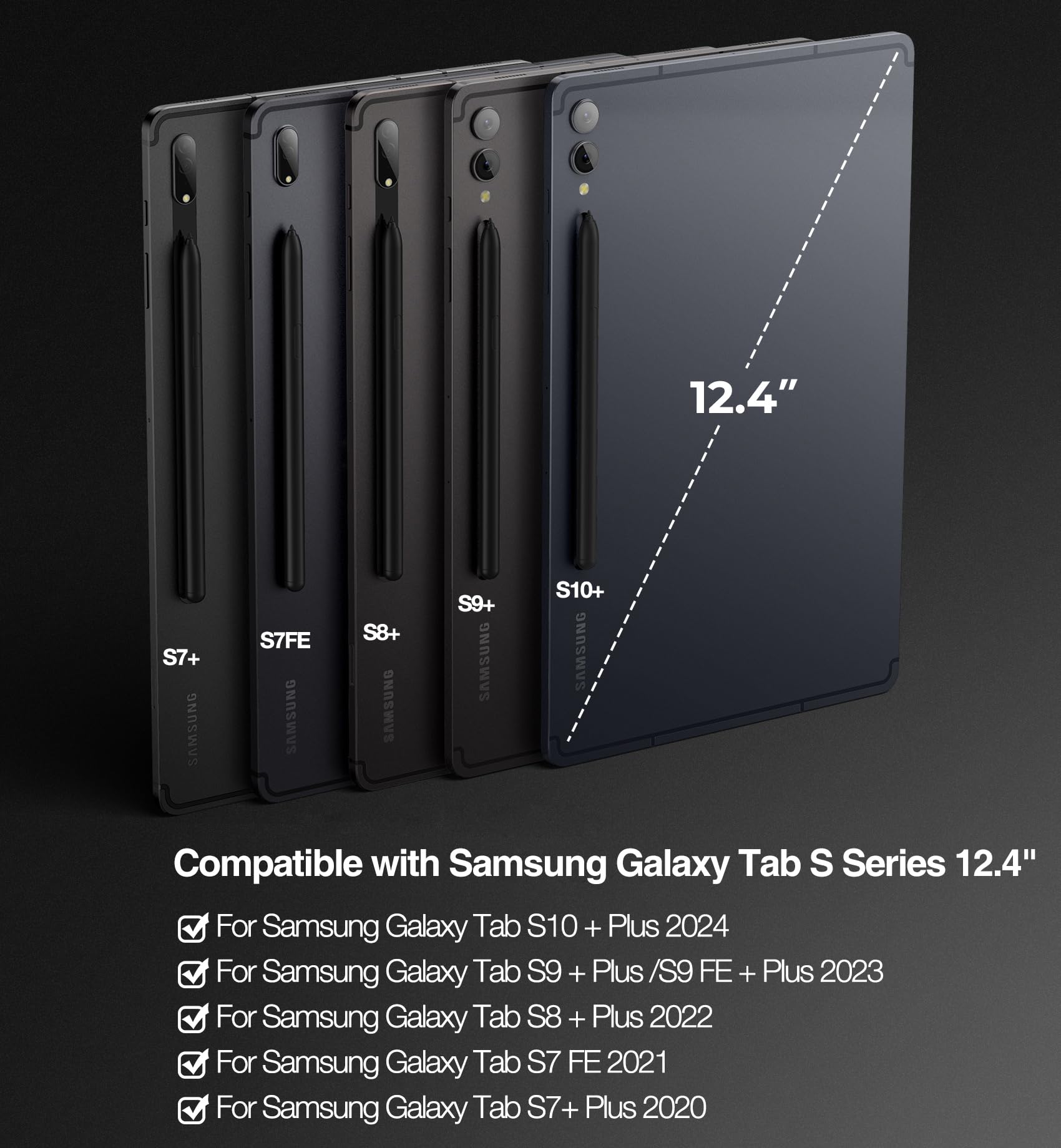 Foto 3 pulgar | Funda De Teclado Dexnor Para Samsung Galaxy Tab S10+ 12.4 Azul - Venta Internacional.