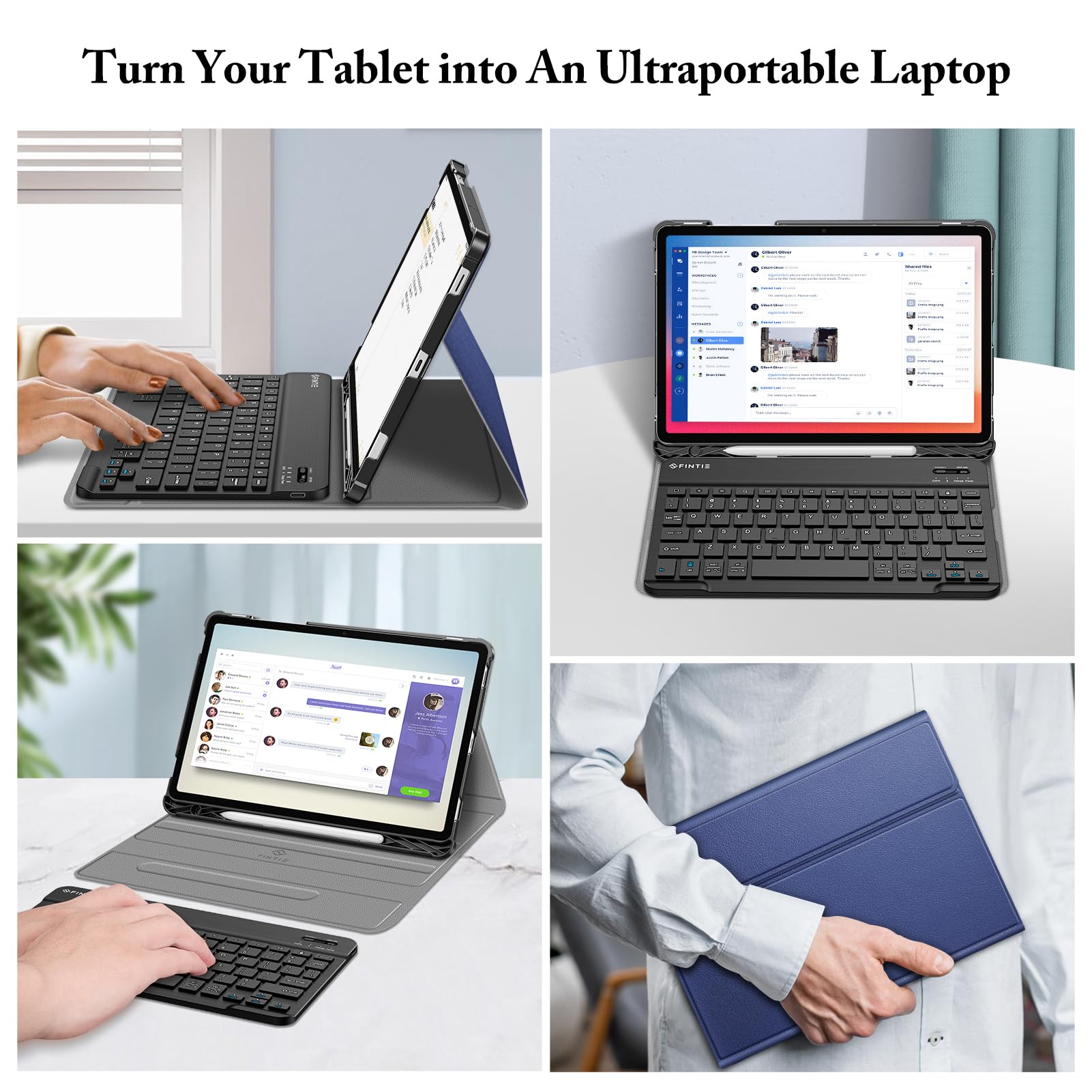 Foto 7 | Funda De Teclado Fintie Para Samsung Galaxy Tab S10 Fe/s9 Fe 5g - Venta Internacional.