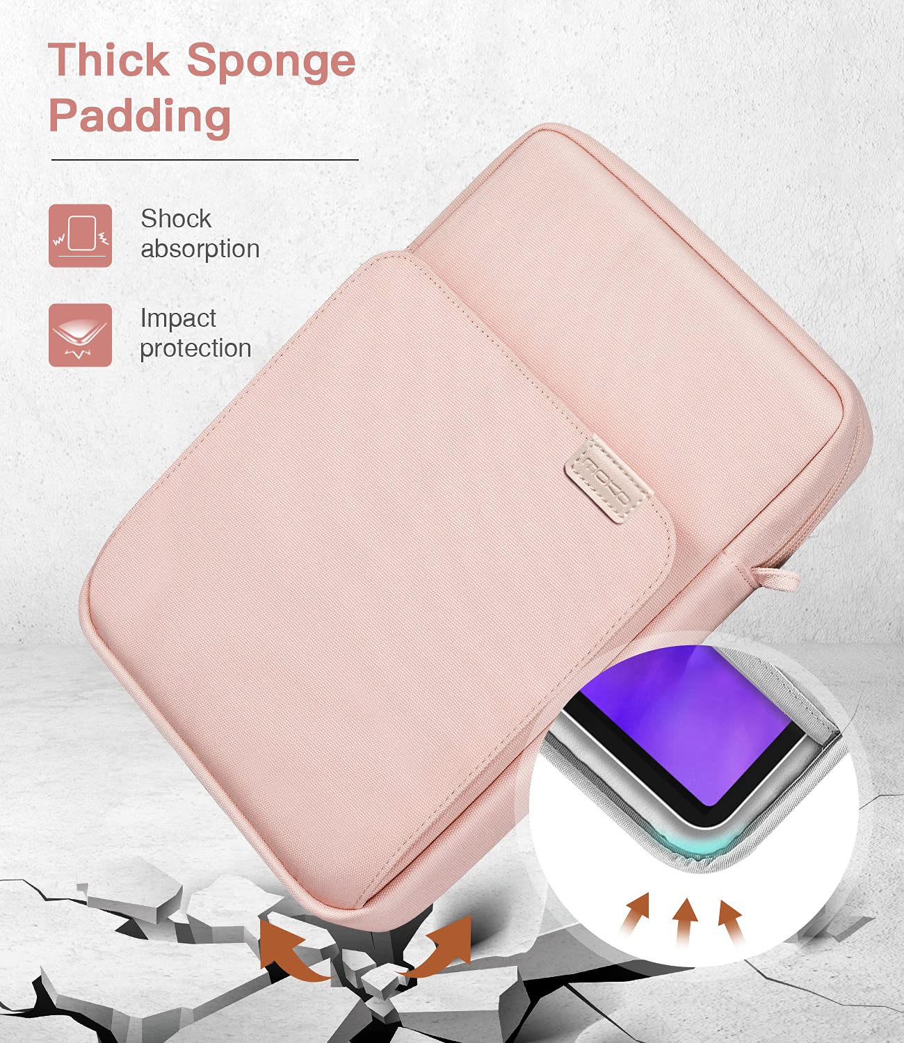 Foto 5 pulgar | Funda Para Tablet Moko Ipad Pro M4/air M2 De 9-11 Pulgadas  Color Rosa - Venta Internacional.