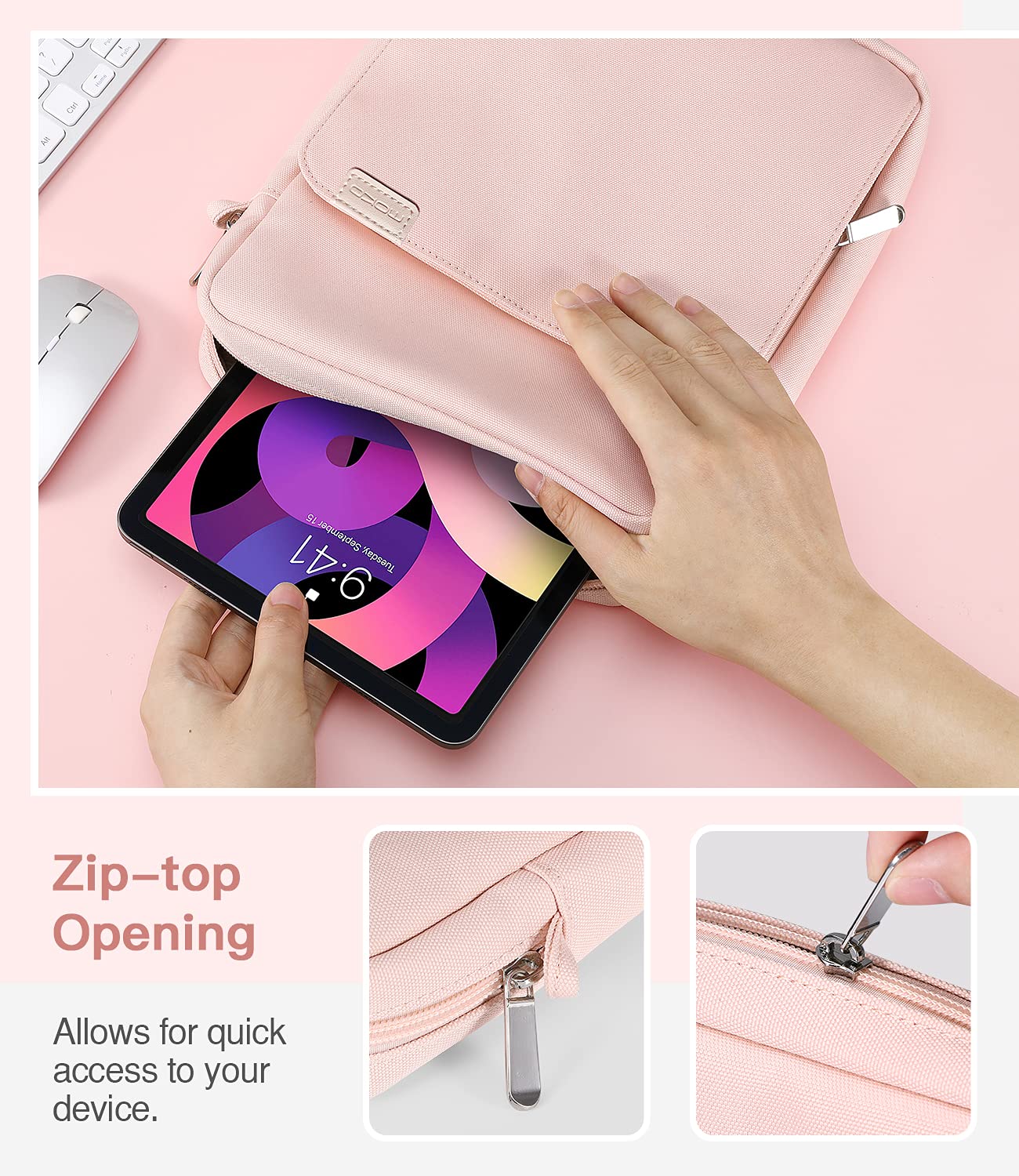 Foto 7 pulgar | Funda Para Tablet Moko Ipad Pro M4/air M2 De 9-11 Pulgadas  Color Rosa - Venta Internacional.