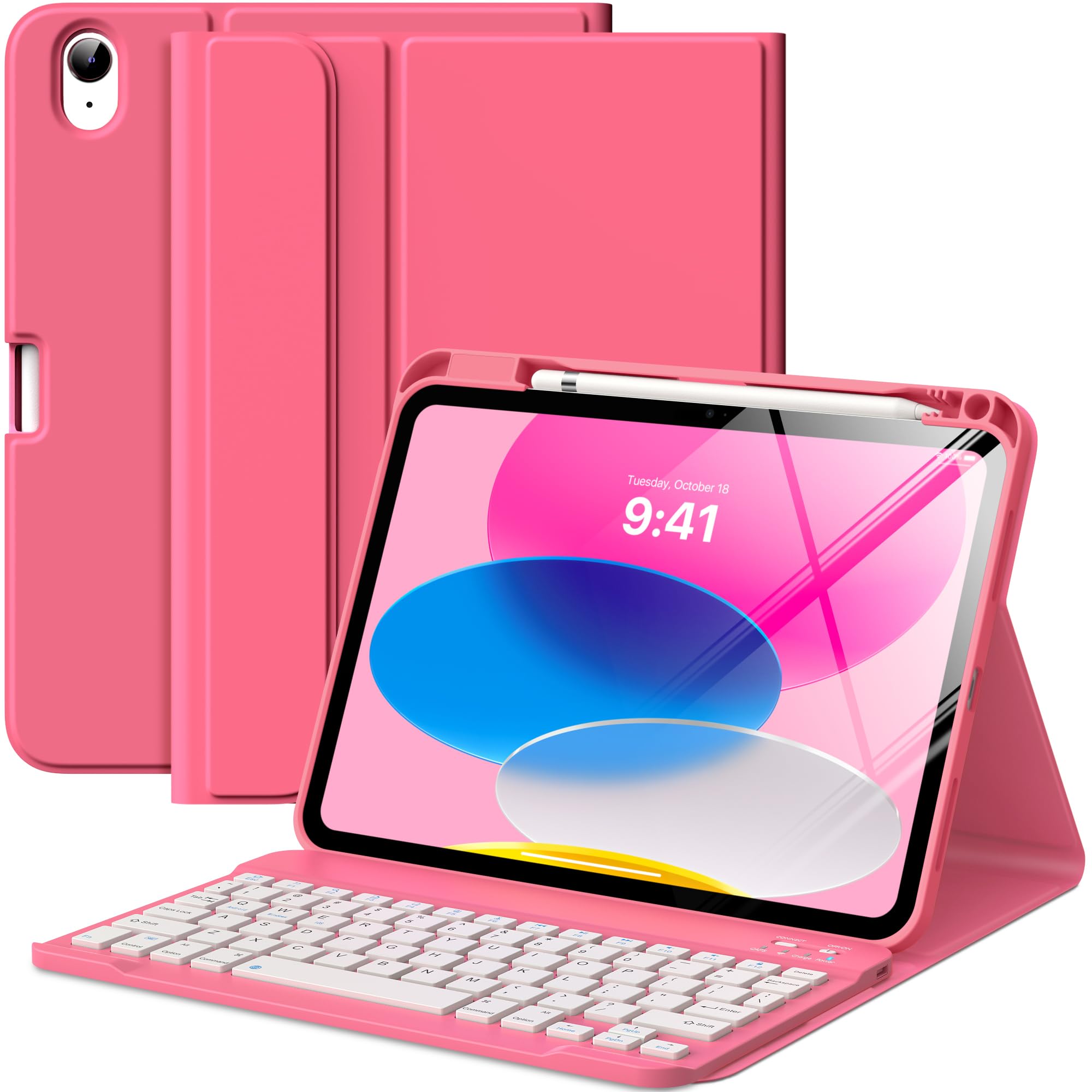 Foto 1 | Funda Con Teclado Moko Para Ipad 11.ª Generación  11 Pulgadas (2025)  Color Rosa - Venta Internacional.