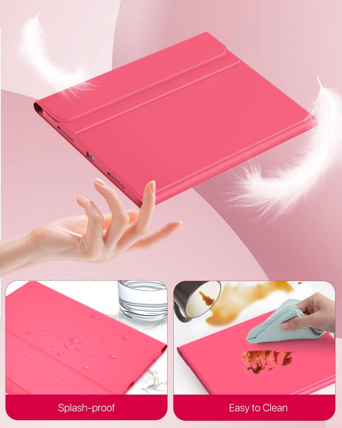 Foto 7 | Funda Con Teclado Moko Para Ipad 11.ª Generación  11 Pulgadas (2025)  Color Rosa - Venta Internacional.