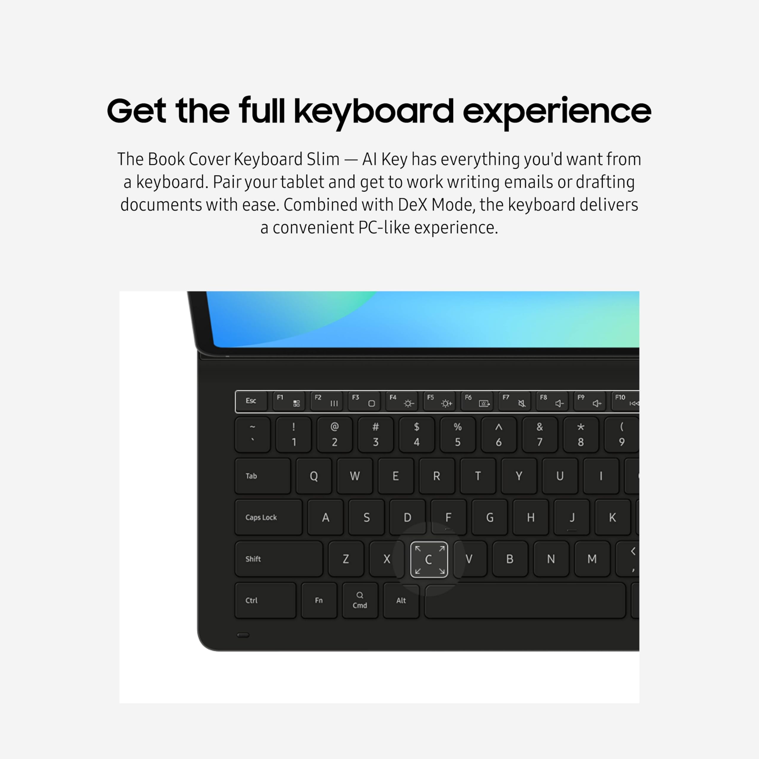 Foto 5 pulgar | Funda Tipo Libro Con Teclado Para Tablet Samsung Galaxy Tab S10 Fe+  Color Negro - Venta Internacional.