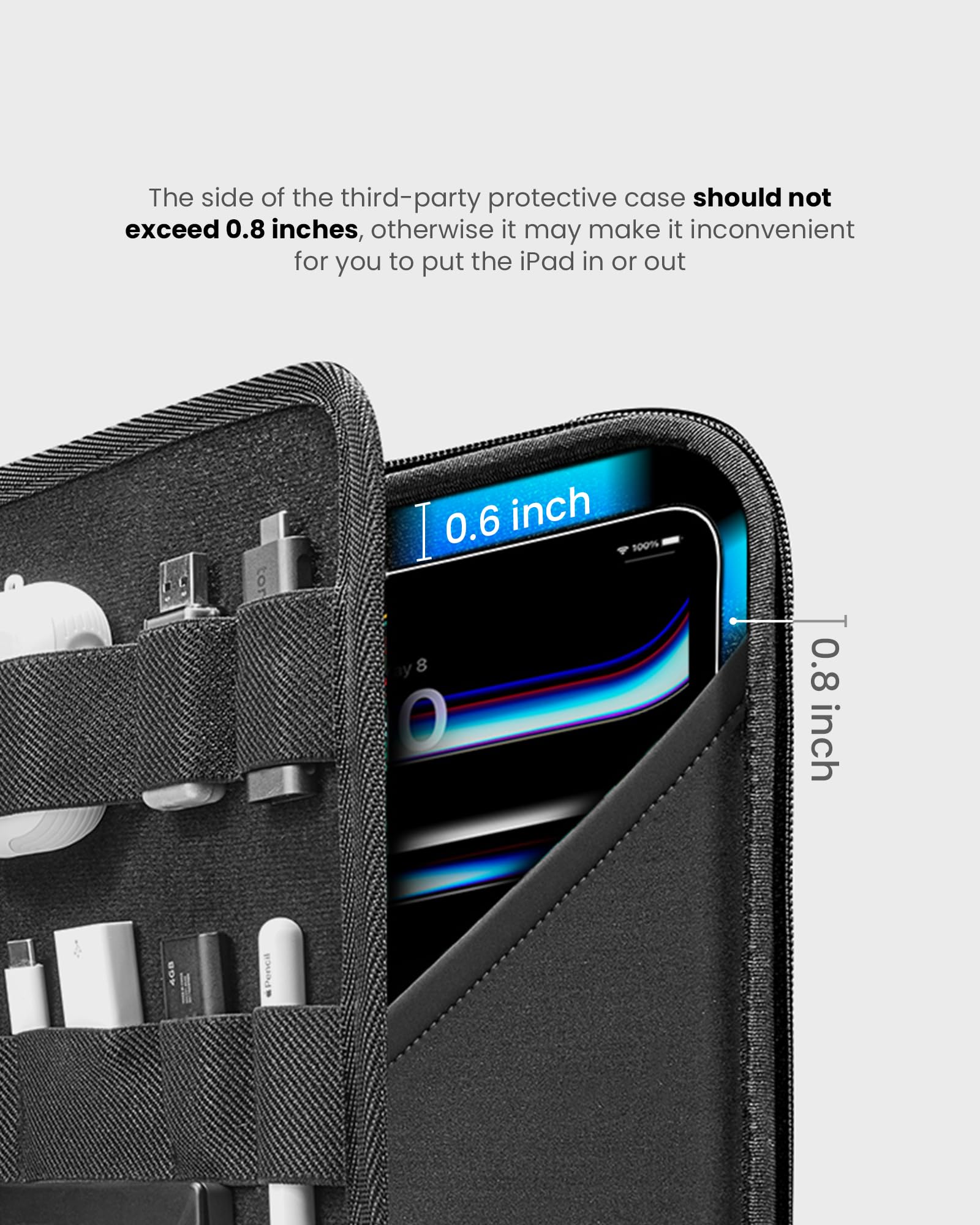 Foto 8 pulgar | Funda Portfolio Tomtoc Para Ipad Pro 13 Pulgadas M4 2024 Y Ipad Air M2 - Venta Internacional.