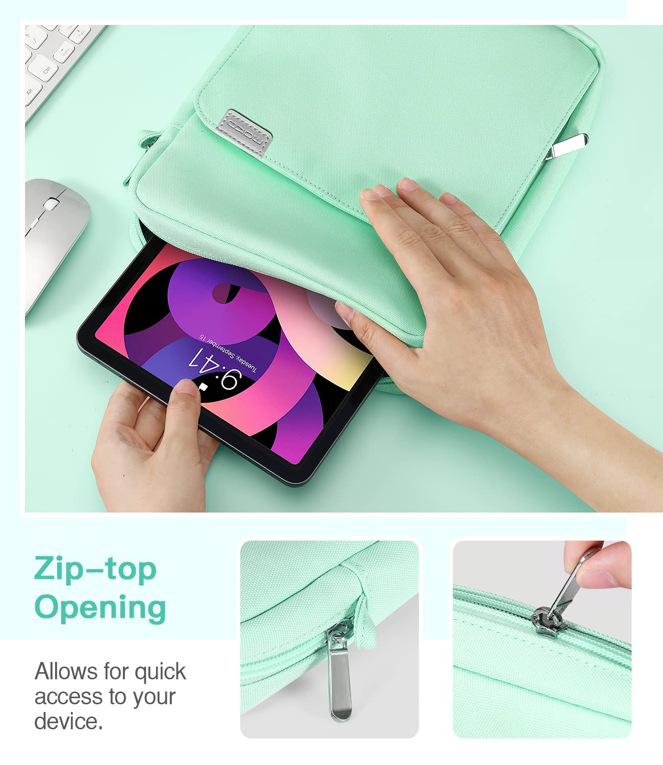 Foto 7 pulgar | Funda Para Tableta Moko De 9 A 11 Pulgadas Para Ipad Air 5 10.9 2022 Mint - Venta Internacional.