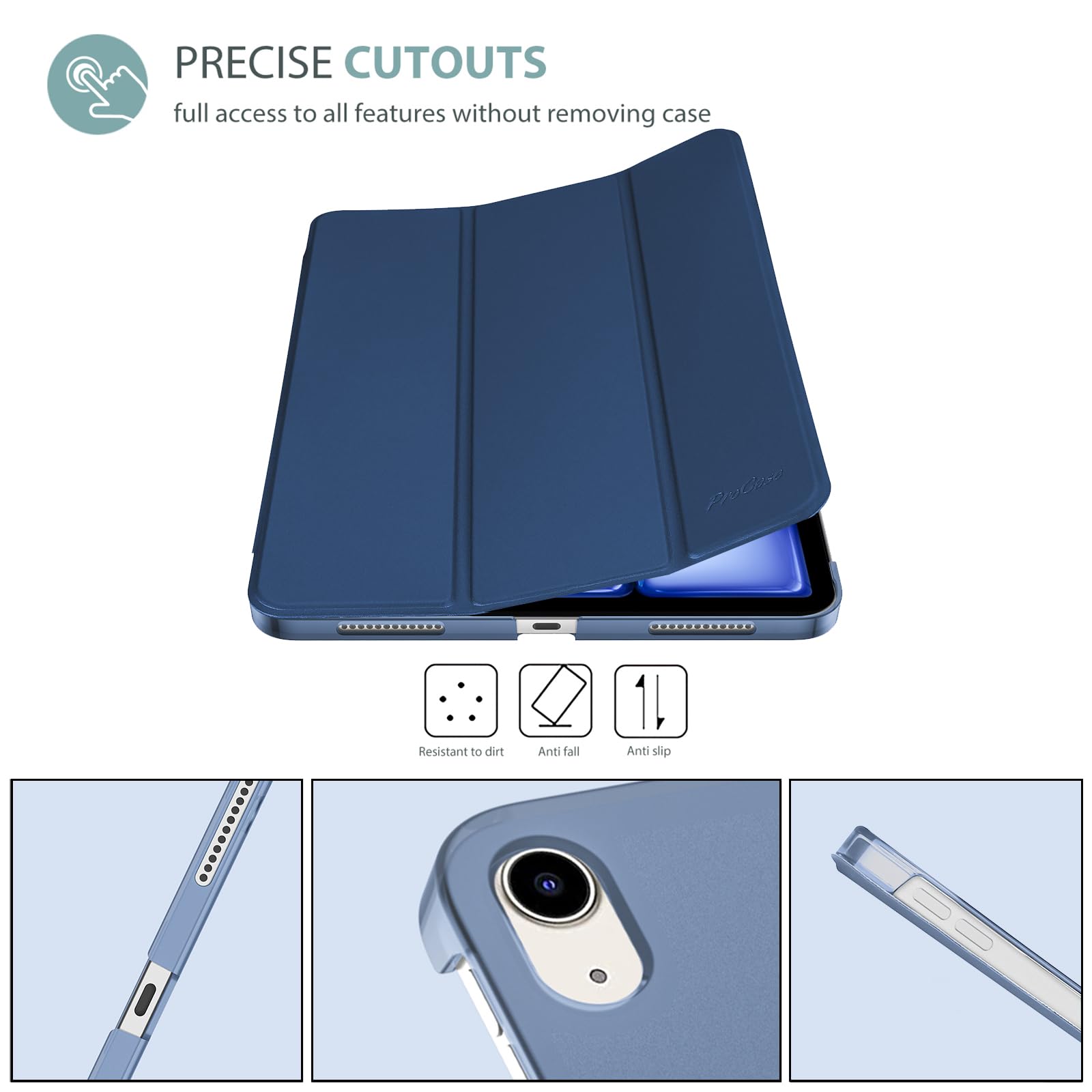 Foto 7 pulgar | Funda Inteligente Procase Para Ipad Air De 11 Pulgadas M3 M2 2025 2024 - Venta Internacional.