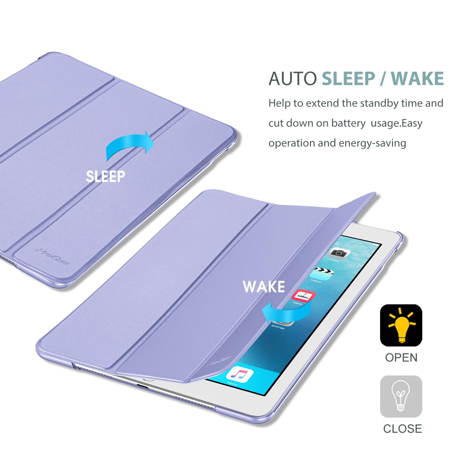 Foto 8 pulgar | Funda Procase Smart Para Ipad Pro 9.7 2016  Color Morado Claro - Venta Internacional.
