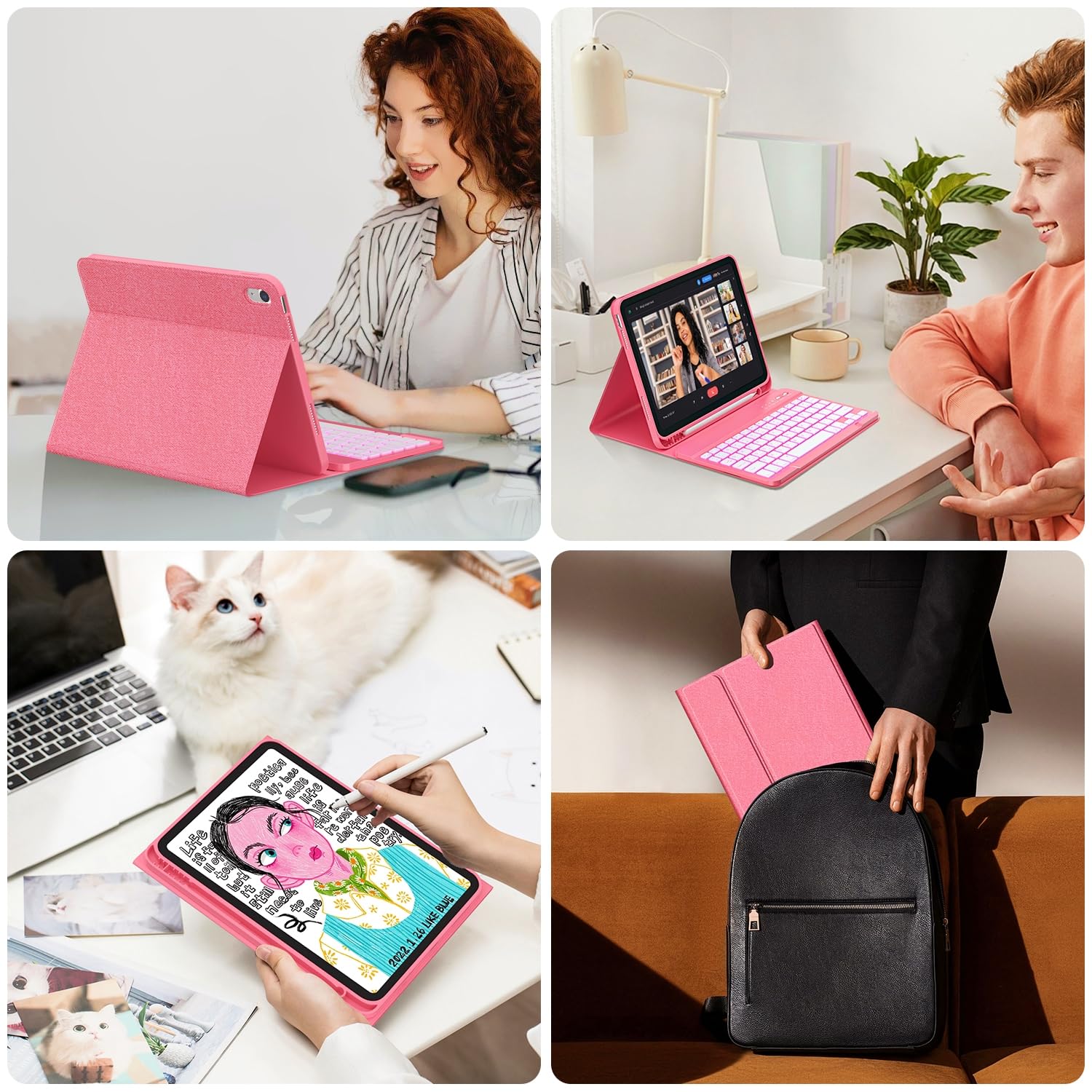 Foto 7 | Funda Con Teclado Fuwang Para Ipad A16 De 11 Pulgadas Y 10 De 10 9 Pulgadas - Venta Internacional.
