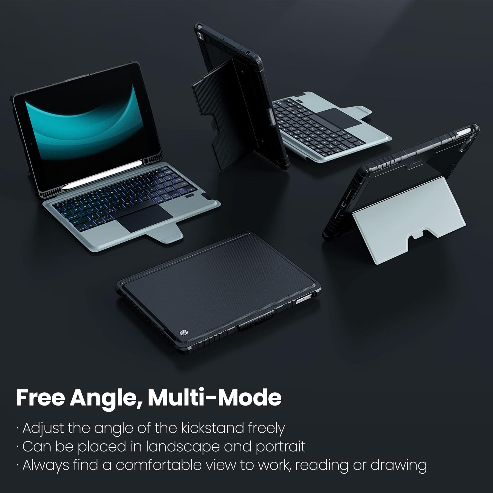 Foto 7 pulgar | Funda Con Teclado Desmontable Para Ipad 9.ª Generación (10.2 Pulgadas) - Venta Internacional.