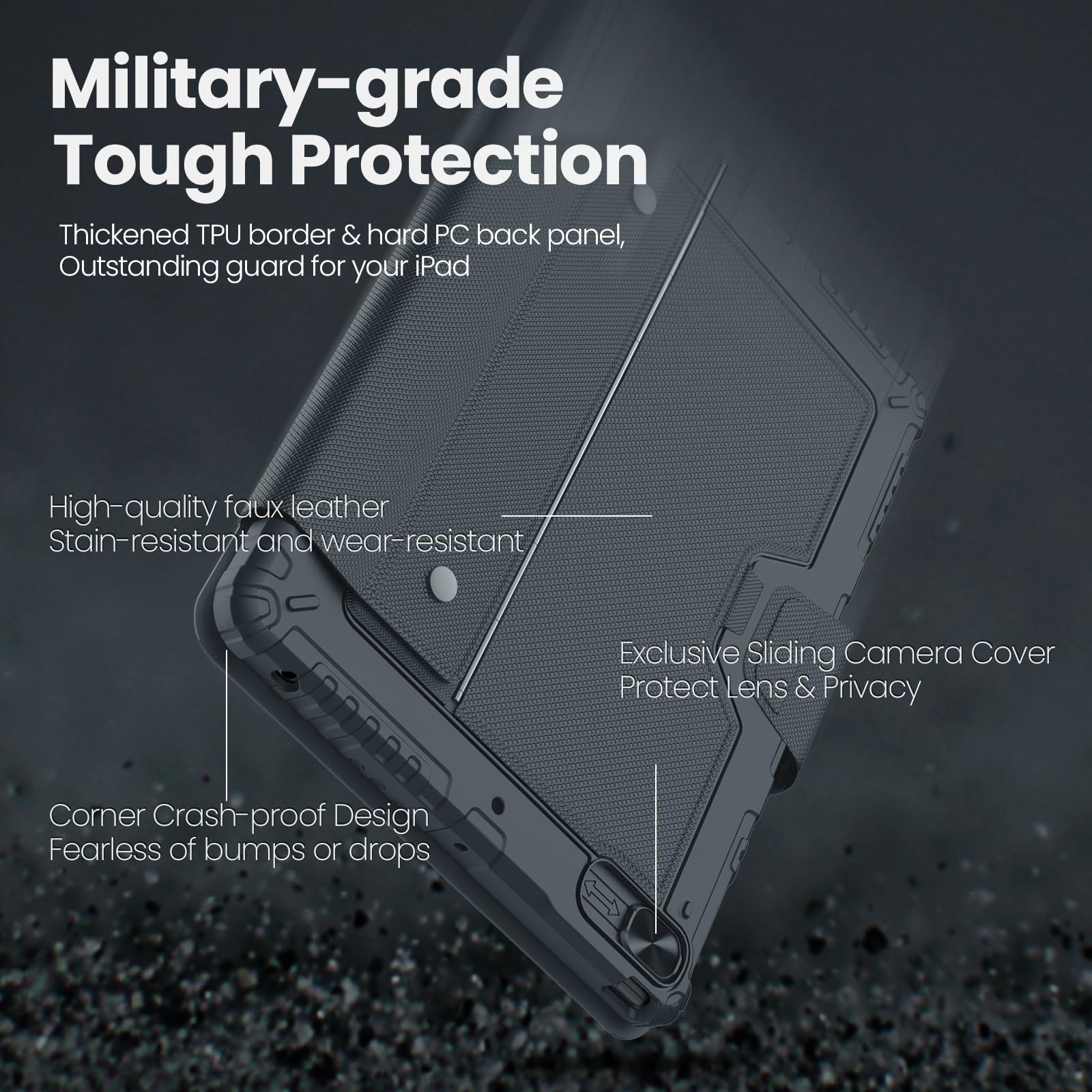 Foto 4 pulgar | Funda Con Teclado Desmontable Para Ipad 9ª Generación Nillkin Gray - Venta Internacional.