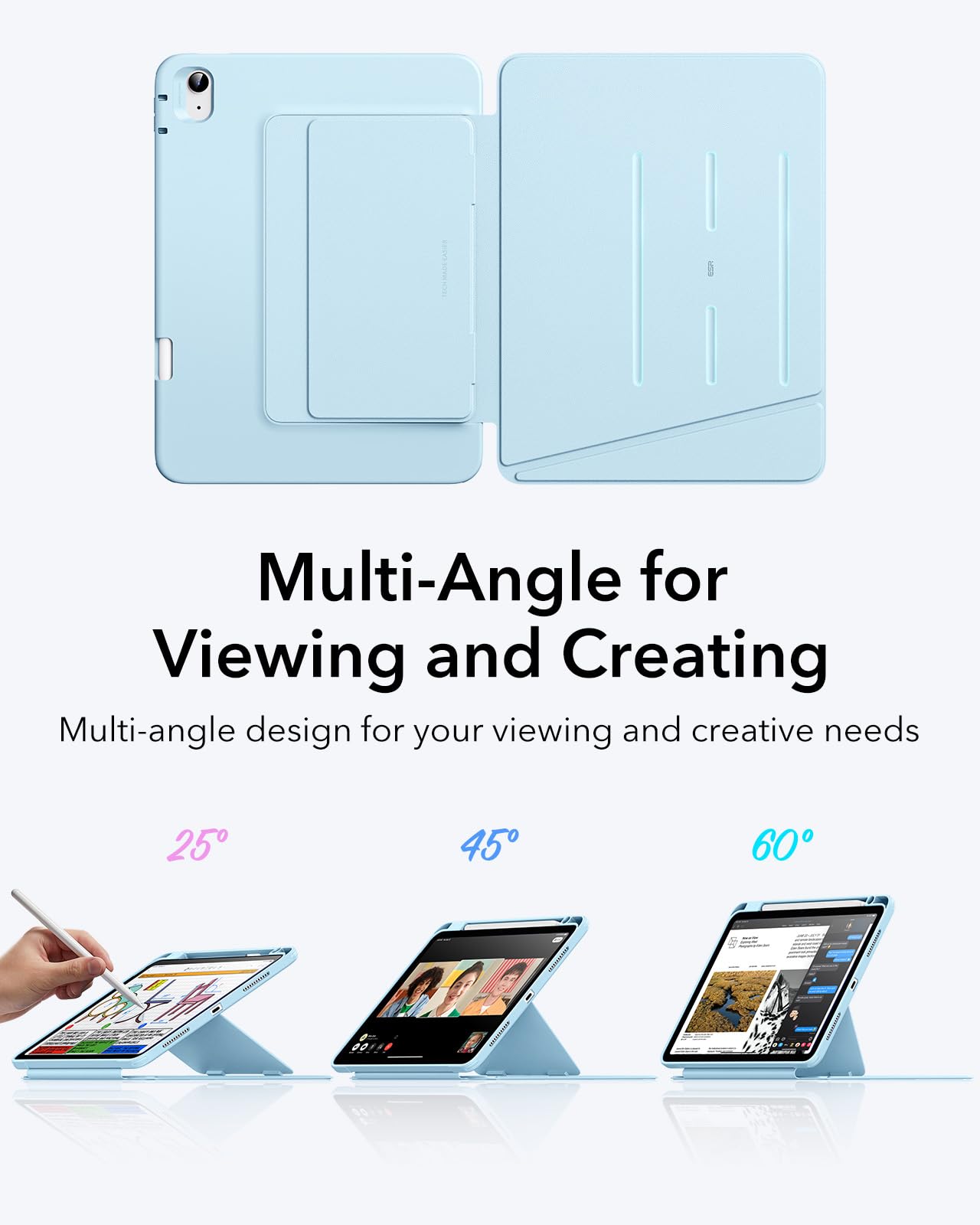 Foto 5 pulgar | Funda Esr Para Ipad Air De 11 Pulgadas (2025/2024) Con Soporte Para Lápices - Venta Internacional.