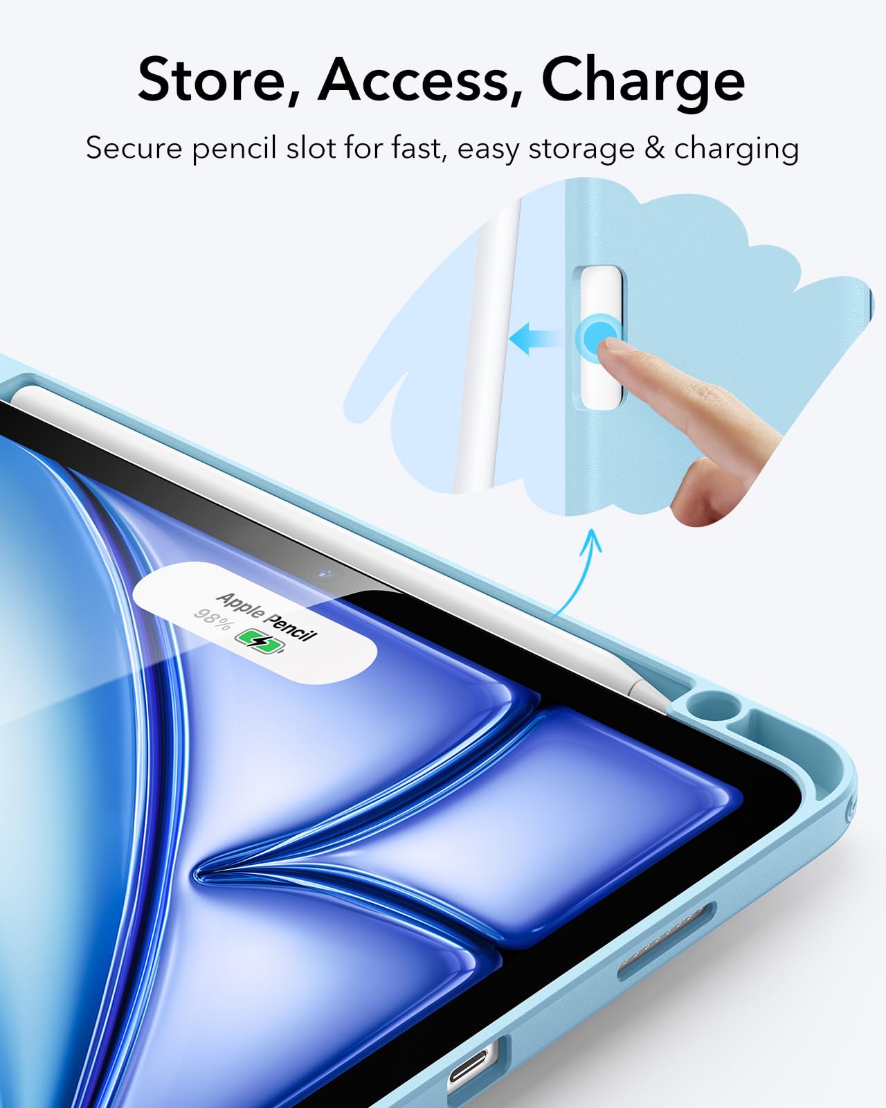 Foto 7 | Funda Esr Para Ipad Air De 11 Pulgadas (2025/2024) Con Soporte Para Lápices - Venta Internacional.