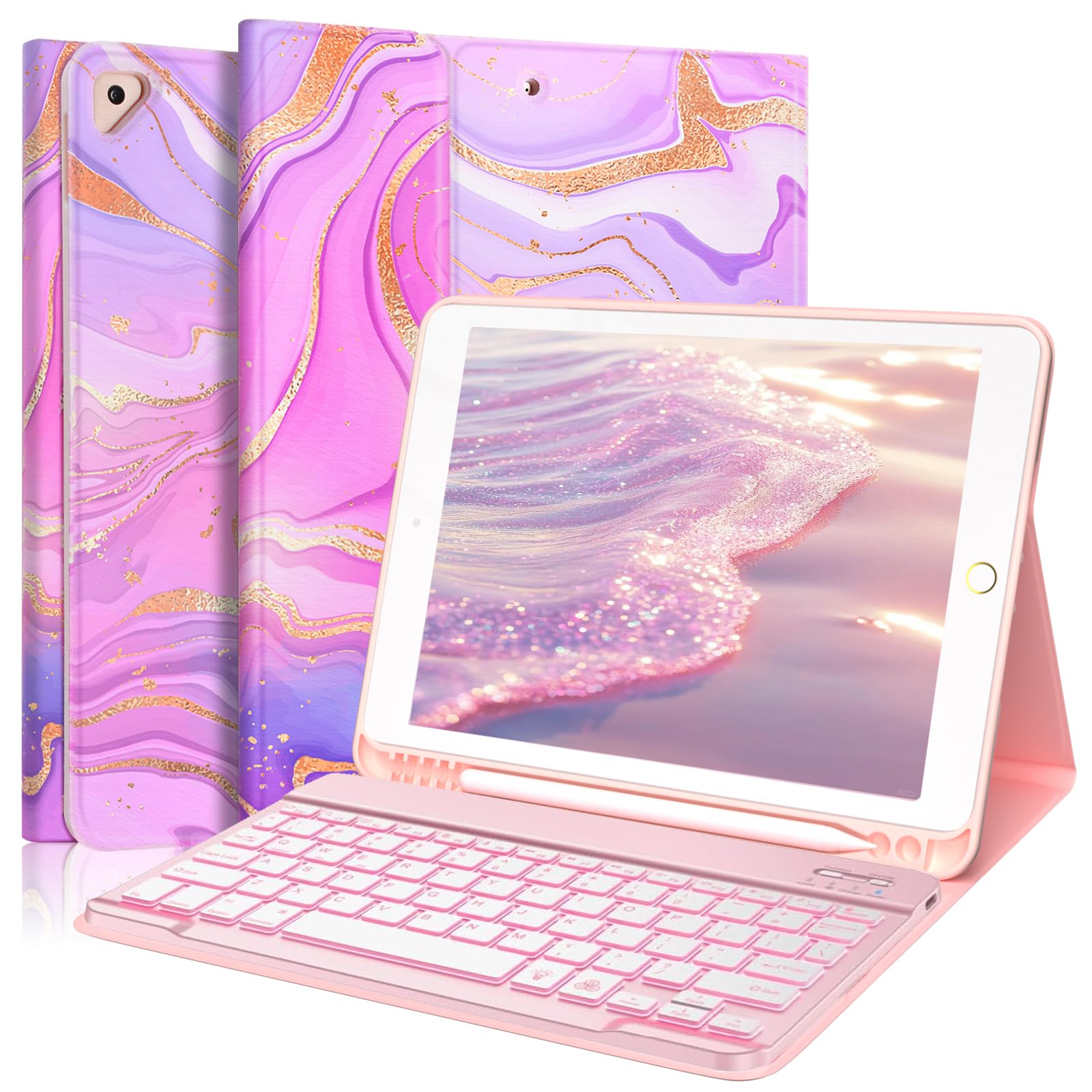 Funda Con Teclado Fuwang Para Ipad 9ª  8ª Generación  10 2 Pulgadas - Venta Internacional.