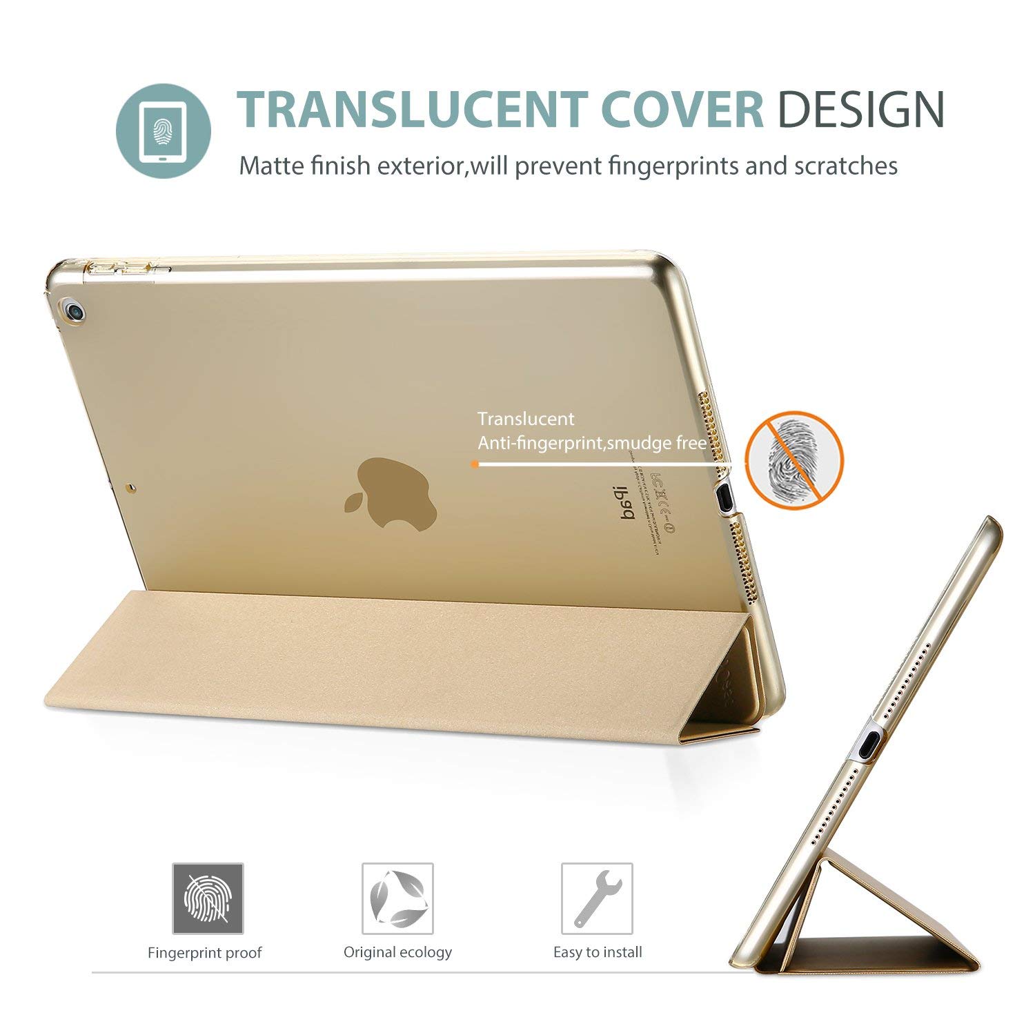 Foto 5 pulgar | Funda Procase Smart Para Ipad De 9 7 Pulgadas (6.ª Y 5.ª Generación  2018 Y 2017)  Color Dorado - Venta Internacional.