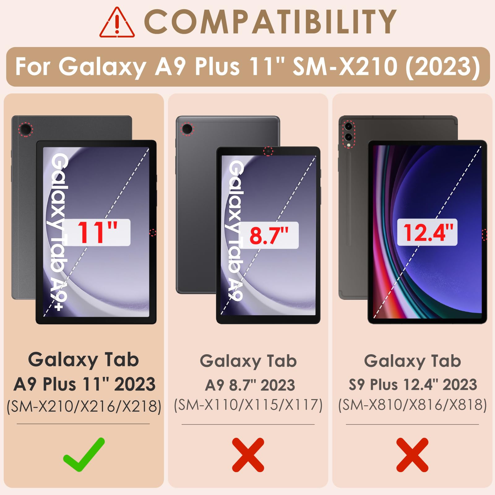 Foto 2 | Funda Detuosi Para Samsung Galaxy Tab A9 Plus De 11 Pulgadas Con Correa - Venta Internacional.
