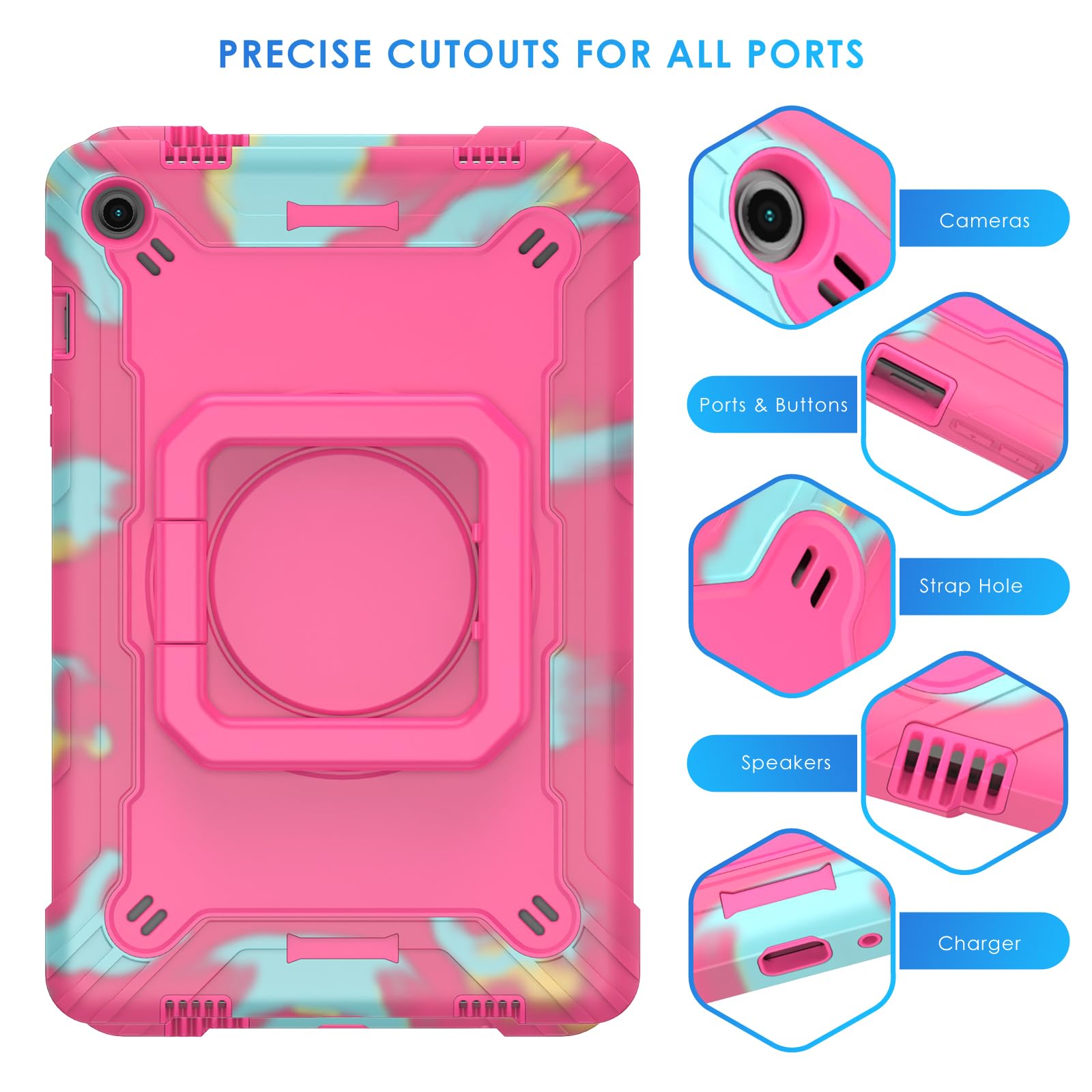 Foto 6 pulgar | Funda Detuosi Para Samsung Galaxy Tab A9 Plus De 11 Pulgadas Con Correa - Venta Internacional.