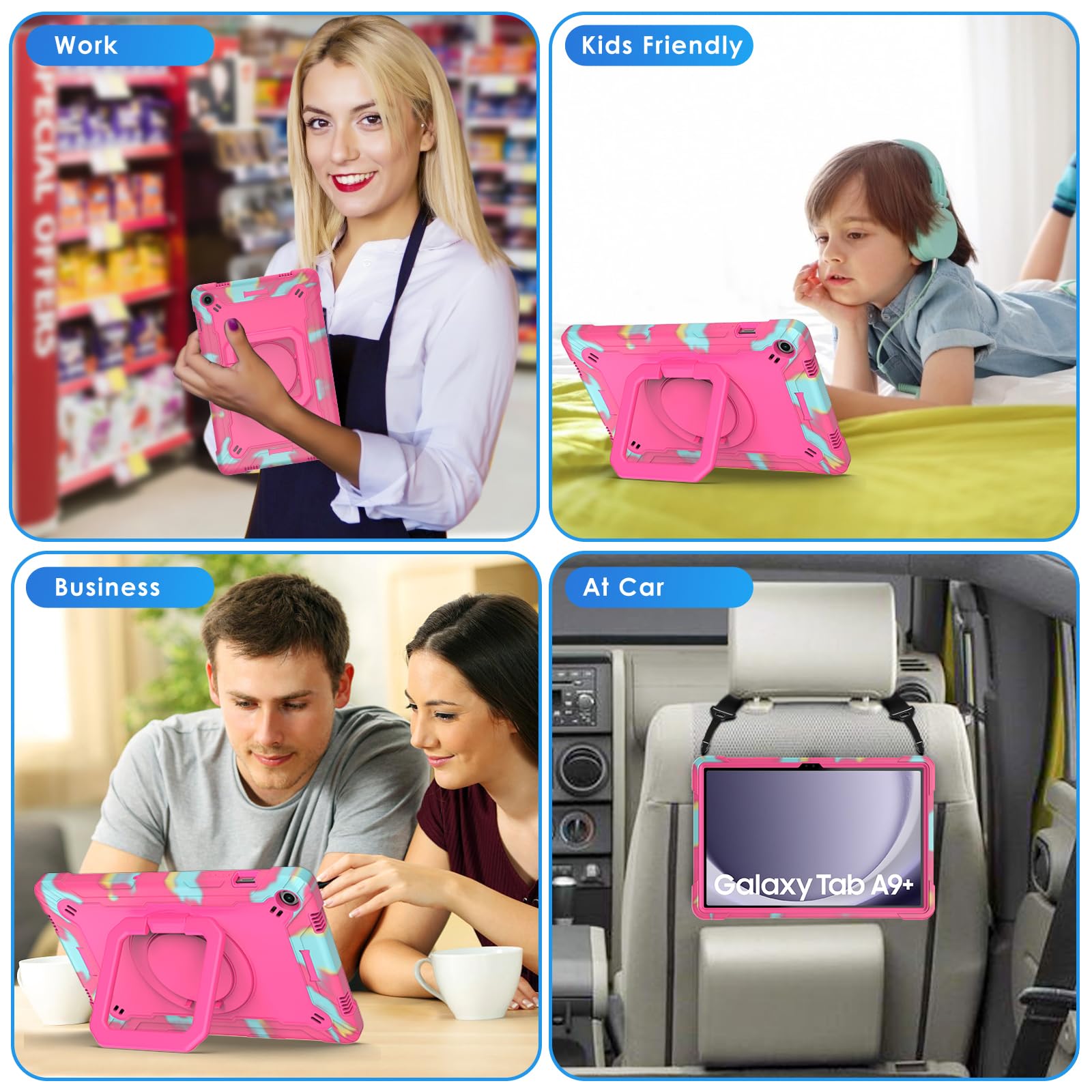 Foto 7 | Funda Detuosi Para Samsung Galaxy Tab A9 Plus De 11 Pulgadas Con Correa - Venta Internacional.
