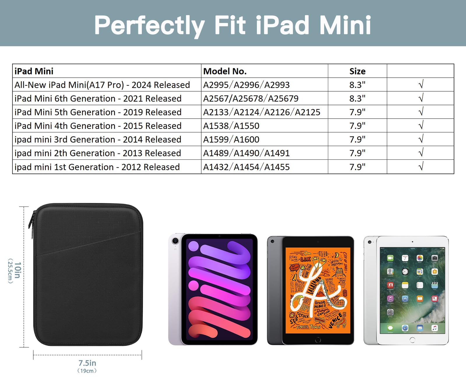 Foto 3 pulgar | Funda Para Tablet Timovo Para Ipad Mini 7/6/5/4/3/2/1 8-9 Pulgadas - Venta Internacional.