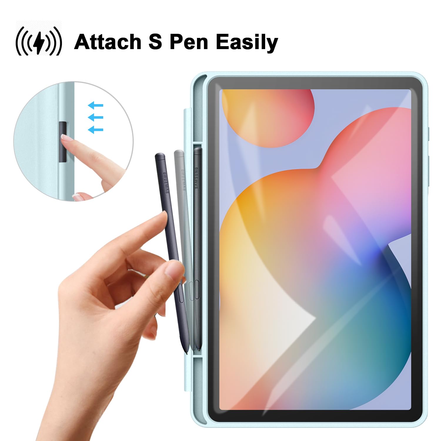 Foto 4 pulgar | Funda Ztotopcases Para Samsung Galaxy Tab S6 Lite 10.4  Color Azul Claro - Venta Internacional.
