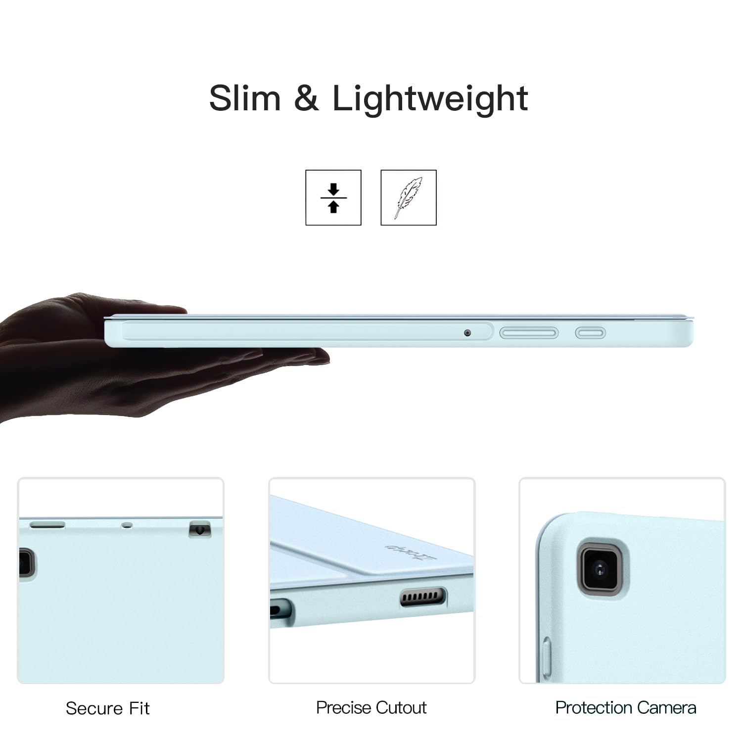 Foto 5 pulgar | Funda Ztotopcases Para Samsung Galaxy Tab S6 Lite 10.4  Color Azul Claro - Venta Internacional.