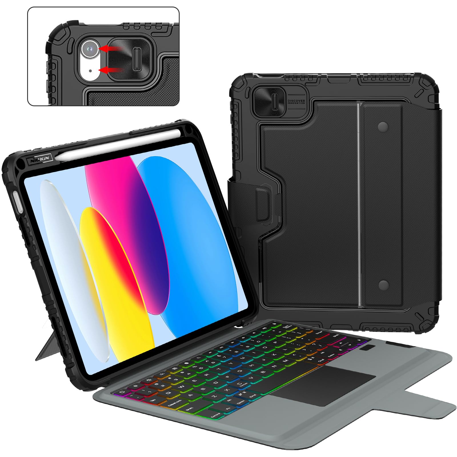 Funda Con Teclado Nillkin Para Ipad A16 De 11ª Y 10ª Generación De 10 9 Pulgadas - Venta Internacional.