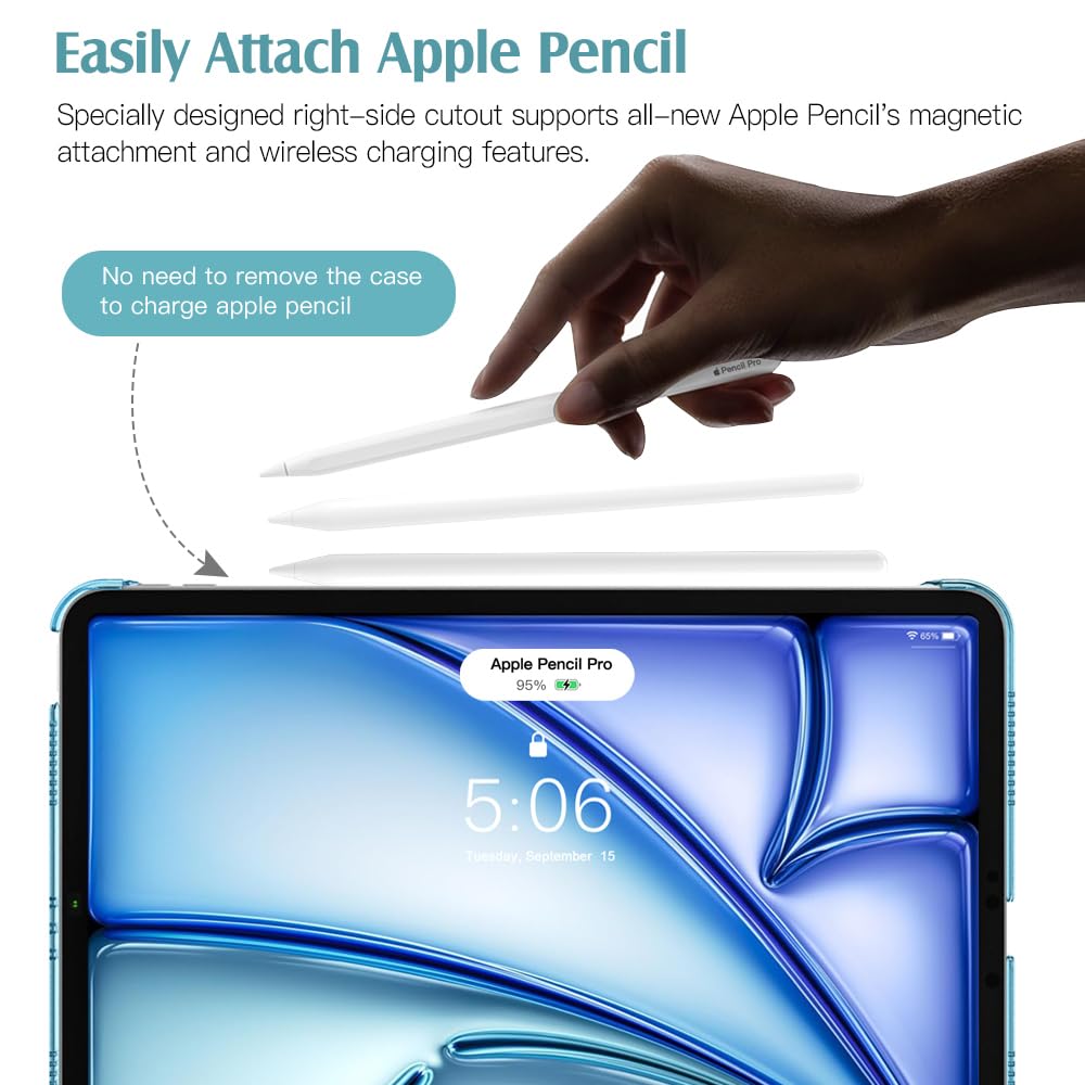 Foto 3 | Funda Timovo Para Ipad Air De 11 Pulgadas (m3/m2-2025/2024) Azure - Venta Internacional.