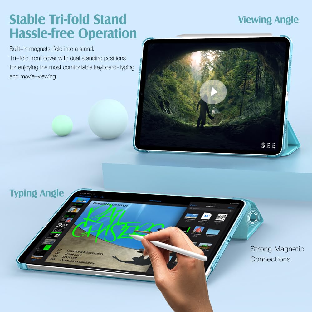 Foto 6 | Funda Timovo Para Ipad Air De 11 Pulgadas (m3/m2-2025/2024) Azure - Venta Internacional.