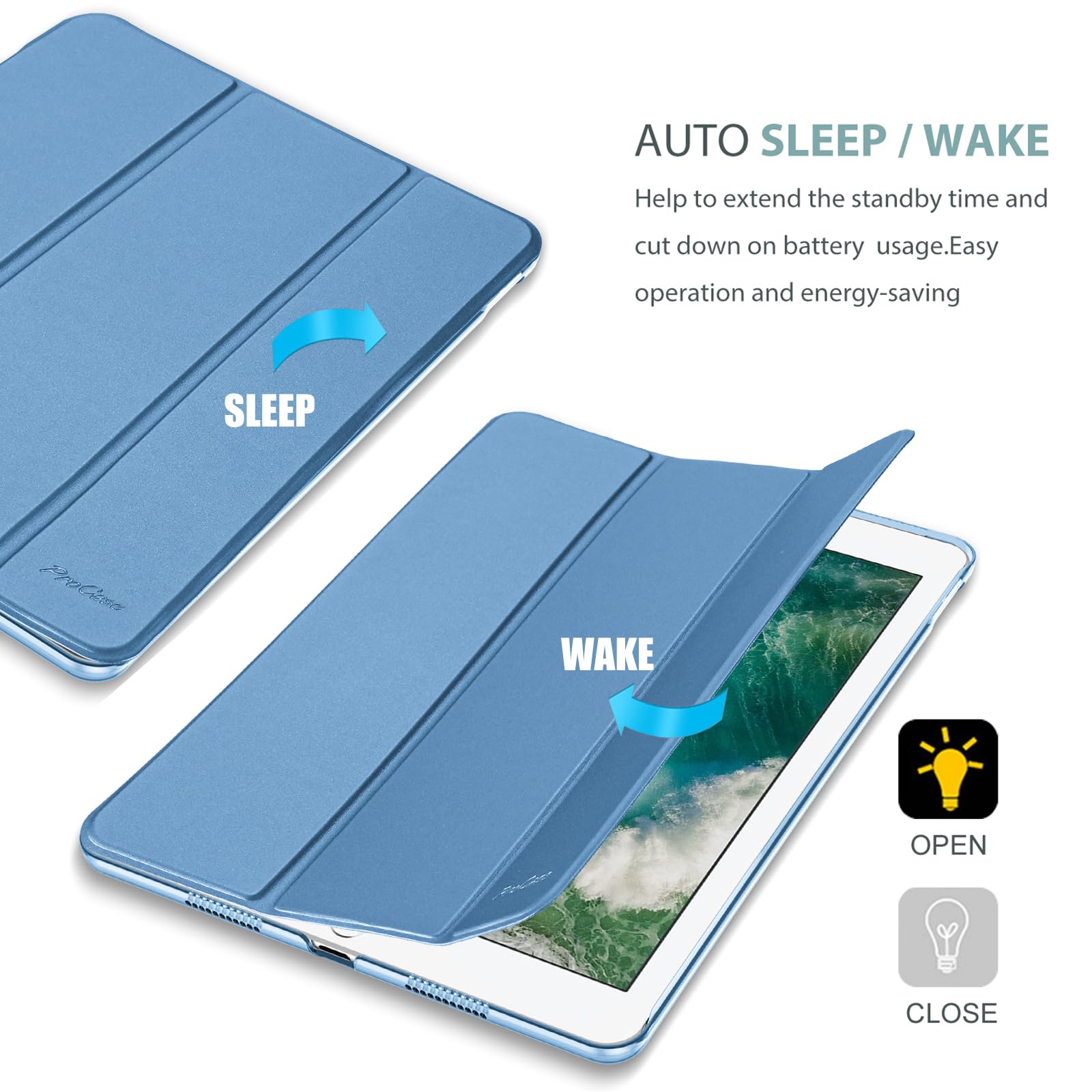 Foto 7 pulgar | Funda Inteligente Case Procase Para Ipad Air 3.ª Generación De 10.5 Pulgadas 2019 - Venta Internacional.
