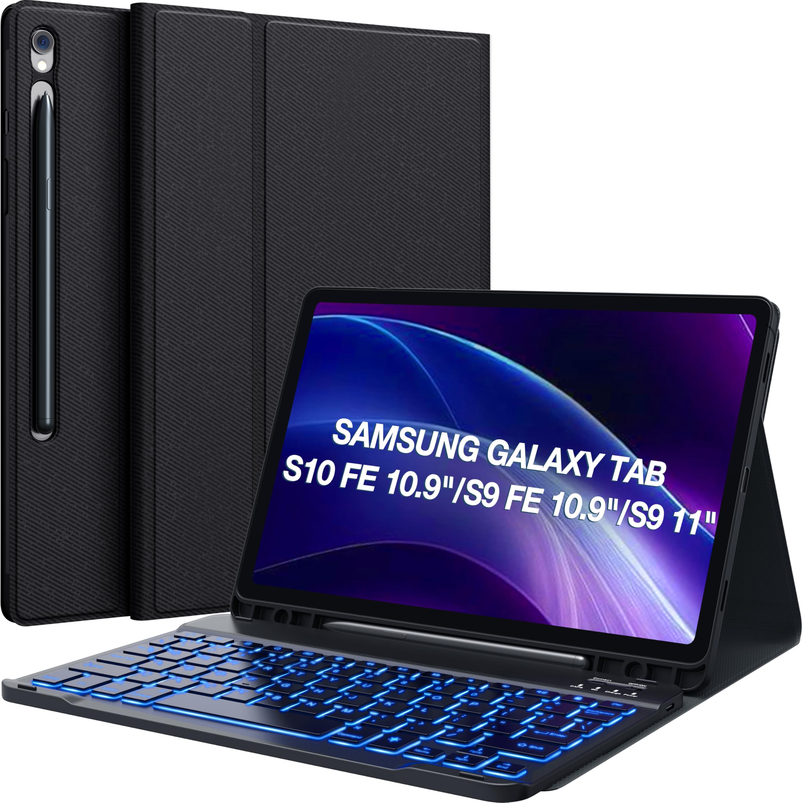 Foto 1 | Funda De Teclado Chesona Para Samsung Galaxy Tab S9 Fe 10.9 - Venta Internacional.
