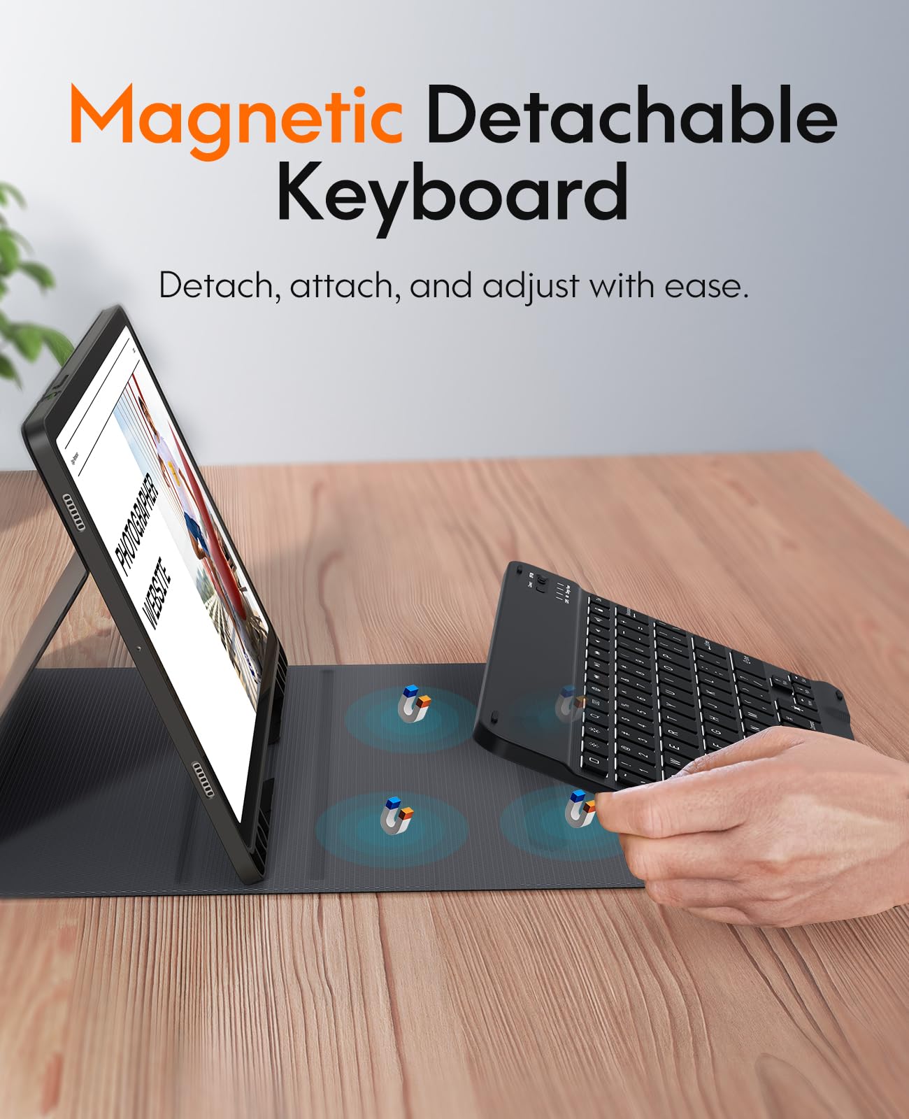 Foto 3 | Funda De Teclado Chesona Para Samsung Galaxy Tab S9 Fe 10.9 - Venta Internacional.