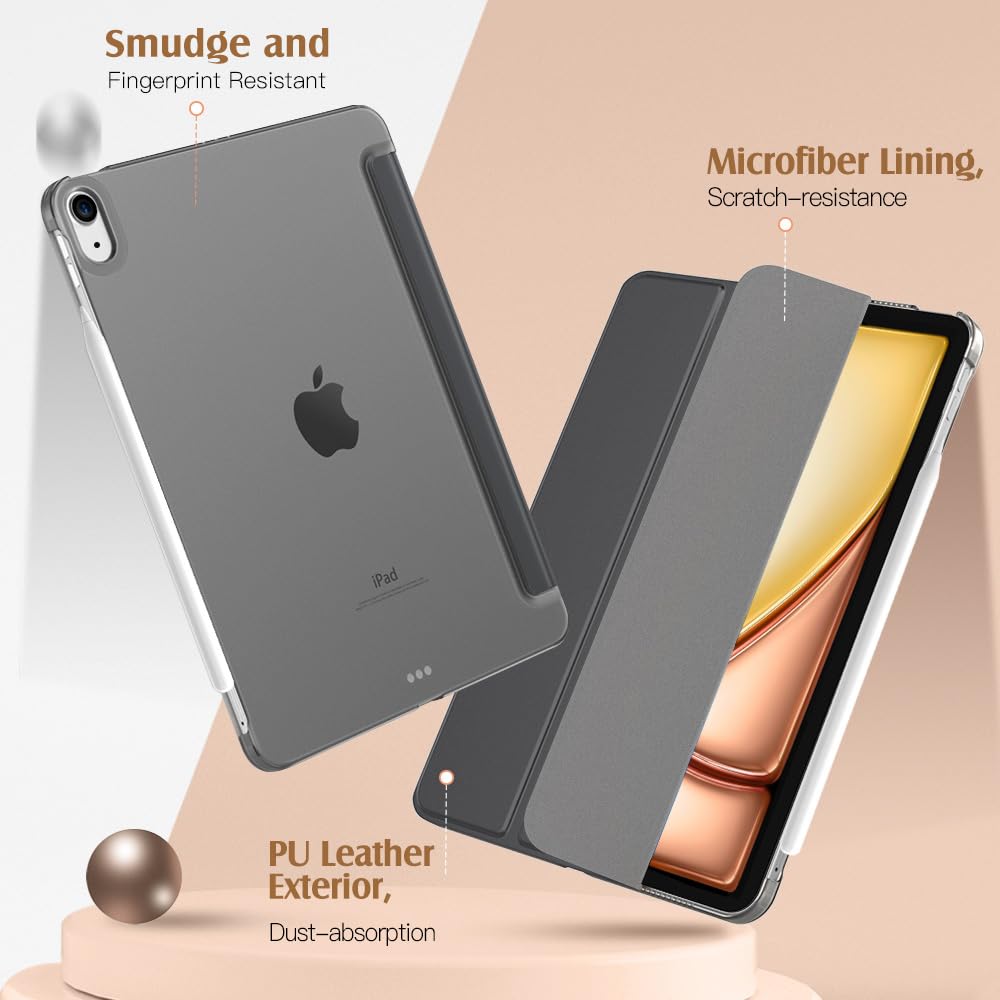 Foto 5 pulgar | Funda Para Ipad Air De 11 Pulgadas Timovo  Cubierta Trasera Dura Gris Espacial - Venta Internacional.
