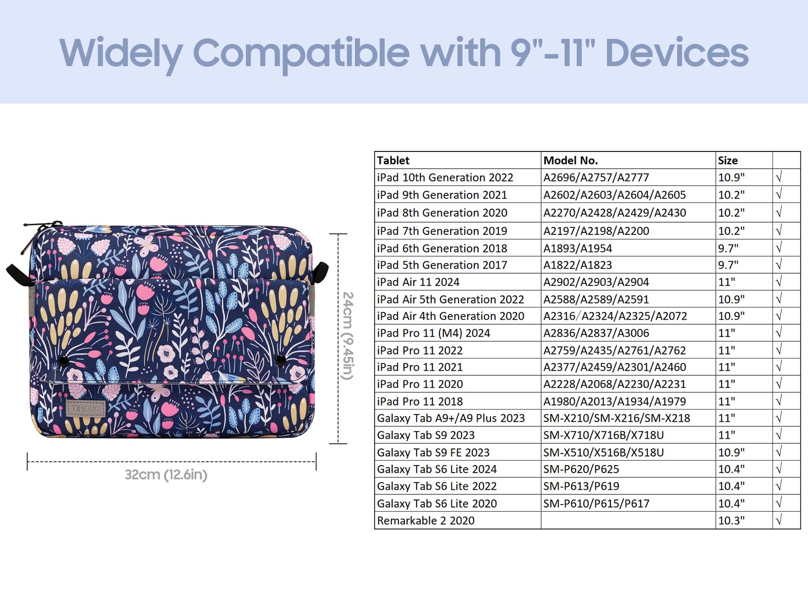 Foto 3 pulgar | Funda Para Tablet Timovo De 9 A 11 Pulgadas Para Ipad 11  Ipad 10.9 - Venta Internacional.