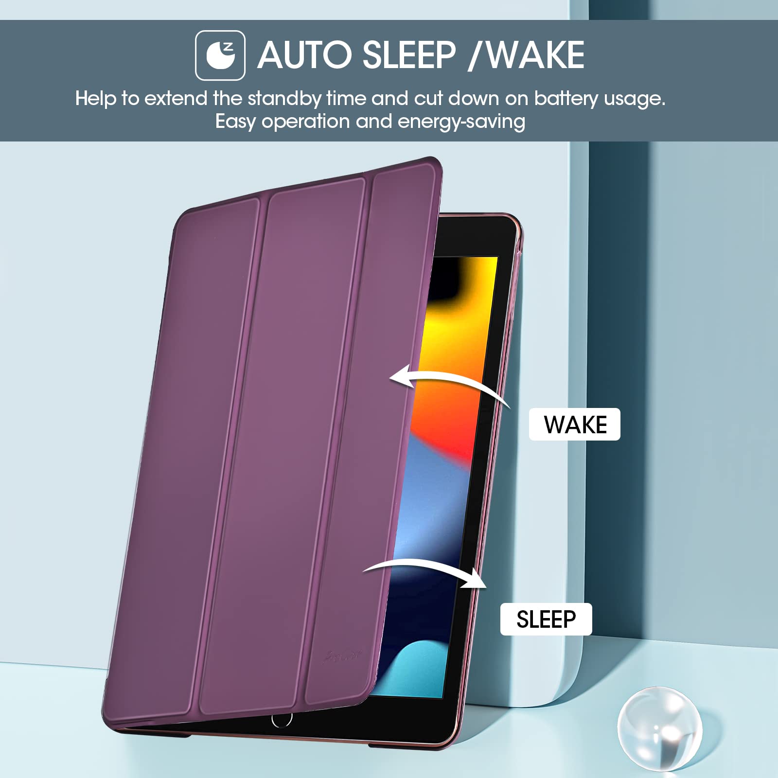 Foto 4 | Funda Procase Para Ipad De 9ª  8ª Y 7ª Generación De 10 2 Pulgadas  Color Morado - Venta Internacional.