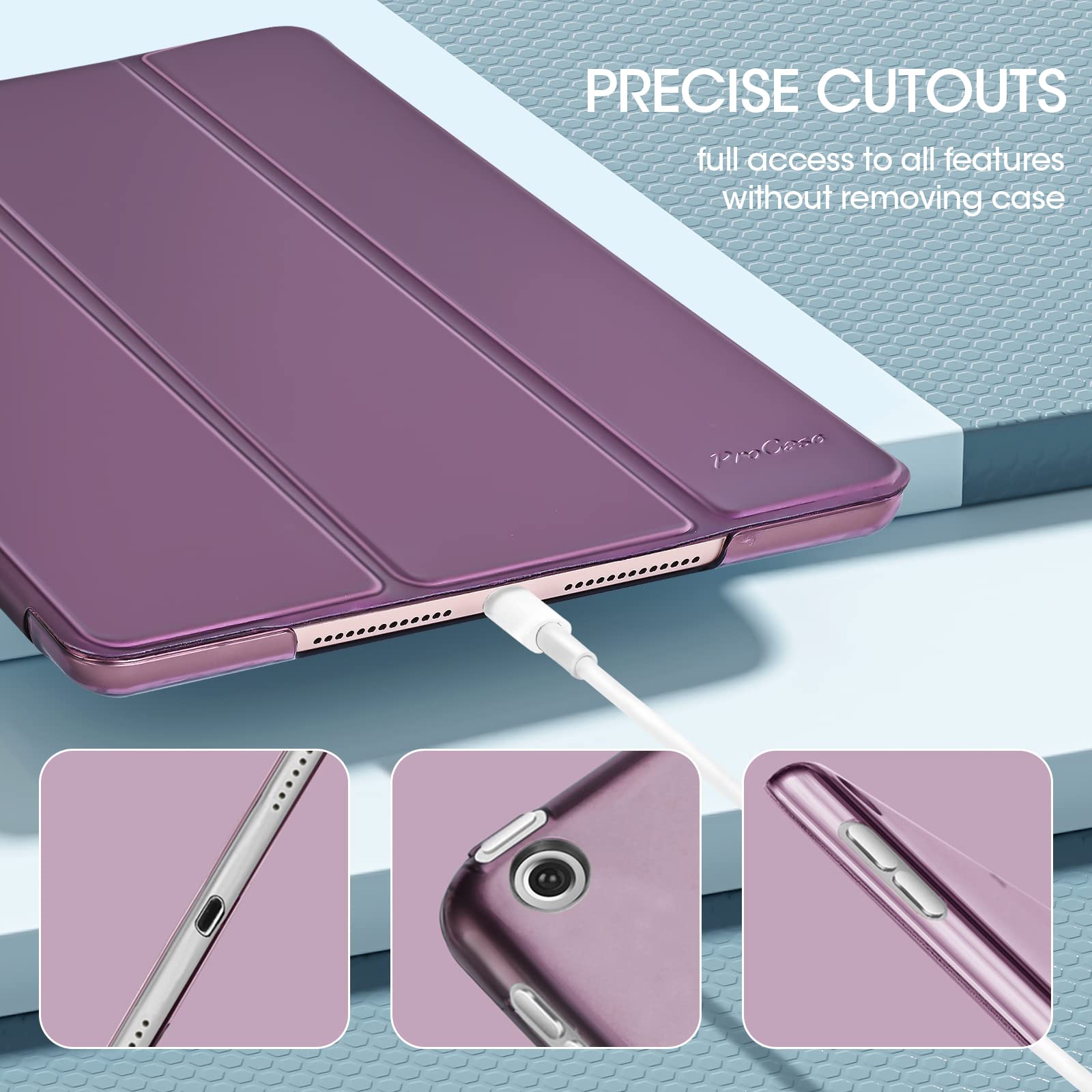 Foto 7 pulgar | Funda Procase Para Ipad De 9ª  8ª Y 7ª Generación De 10 2 Pulgadas  Color Morado - Venta Internacional.