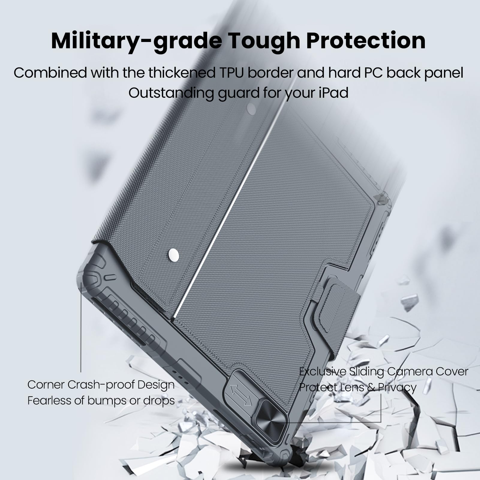 Foto 6 pulgar | Funda Con Teclado Nillkin Para Ipad Air De 33 Cm  Ipad Pro De 33 Cm  Gris - Venta Internacional.